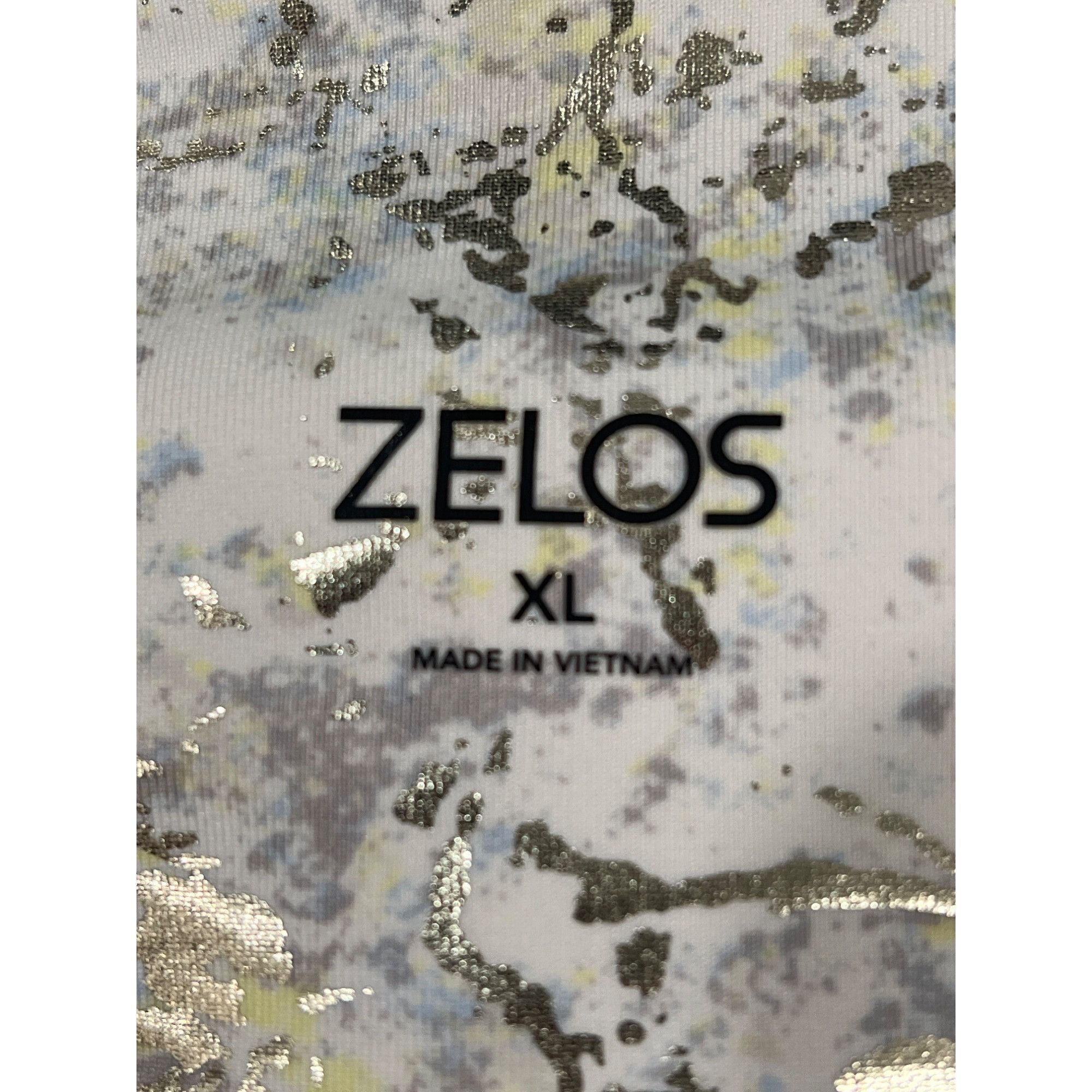 Zylos George Machado Zelos XL Womens Capri Pants Watercolor Metallic Splash Print Size 36" / US 14 / IT 50 - 3 Thumbnail