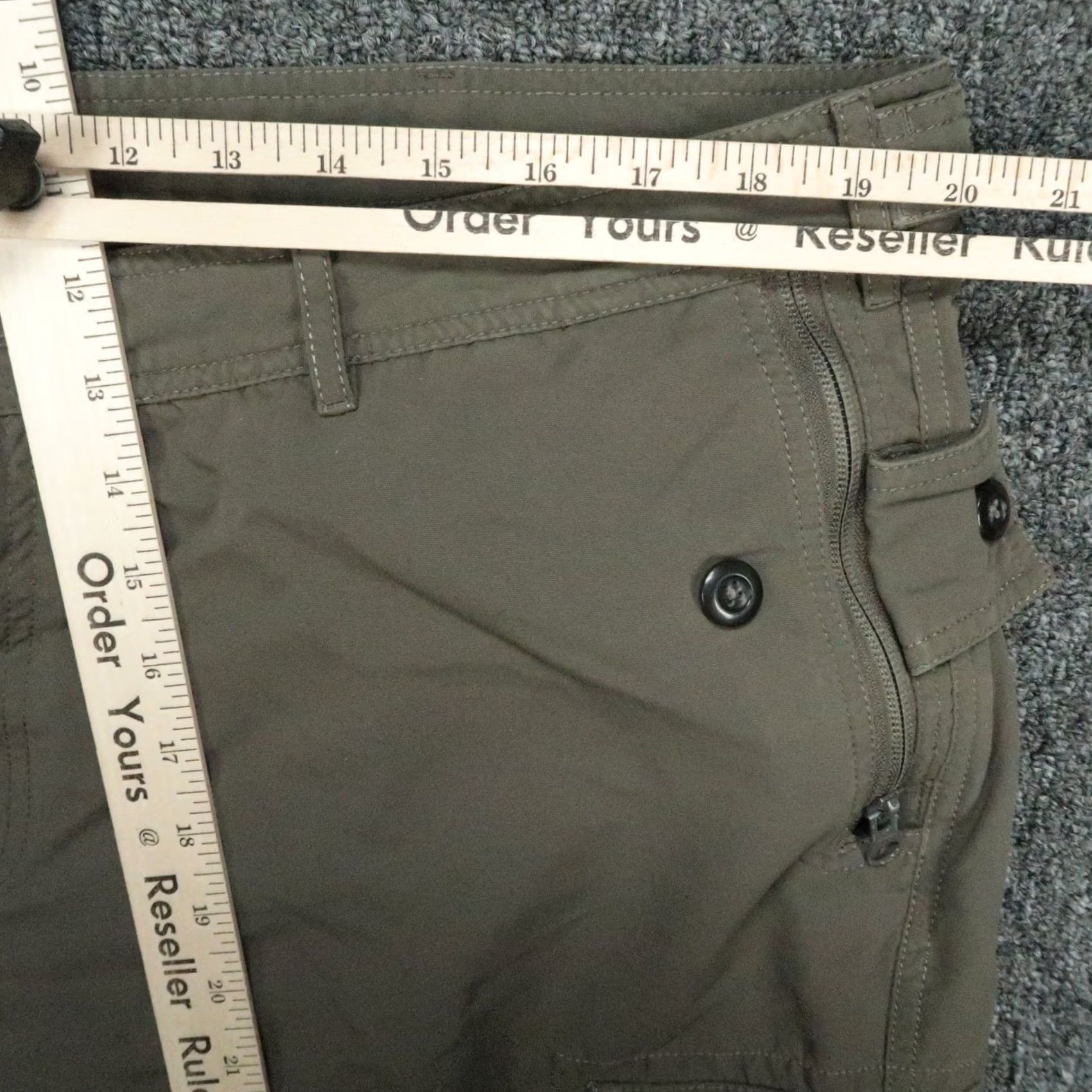 Vintage Clothing Arts Pants Mens 40x30 Green Nylon Cargo Pickpocket Proof Travel Hiking Straight Front Zip Pocketed Chino Casual Workwear 40 Regular Mens Size US 40 / EU 56 - 7 Thumbnail