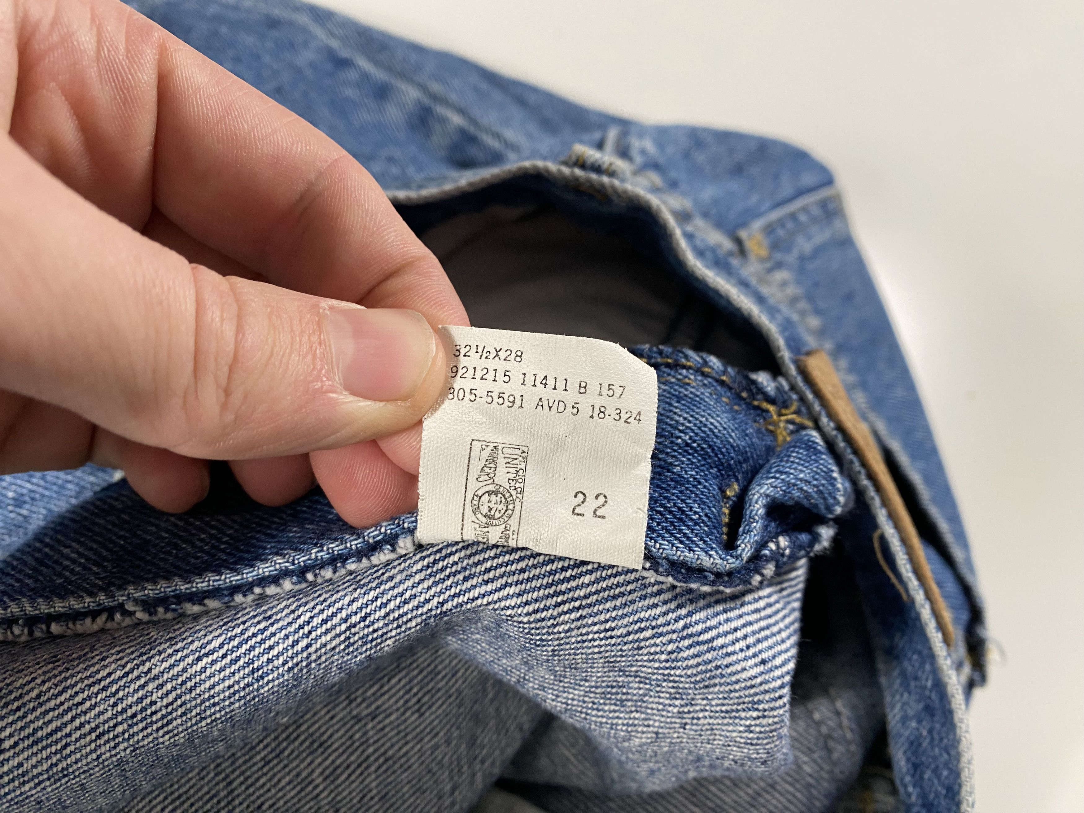 Lee Vintage 80s Union Made Lee Riders Relaxed fit jeans 31x27 Size 31" - 6 Thumbnail