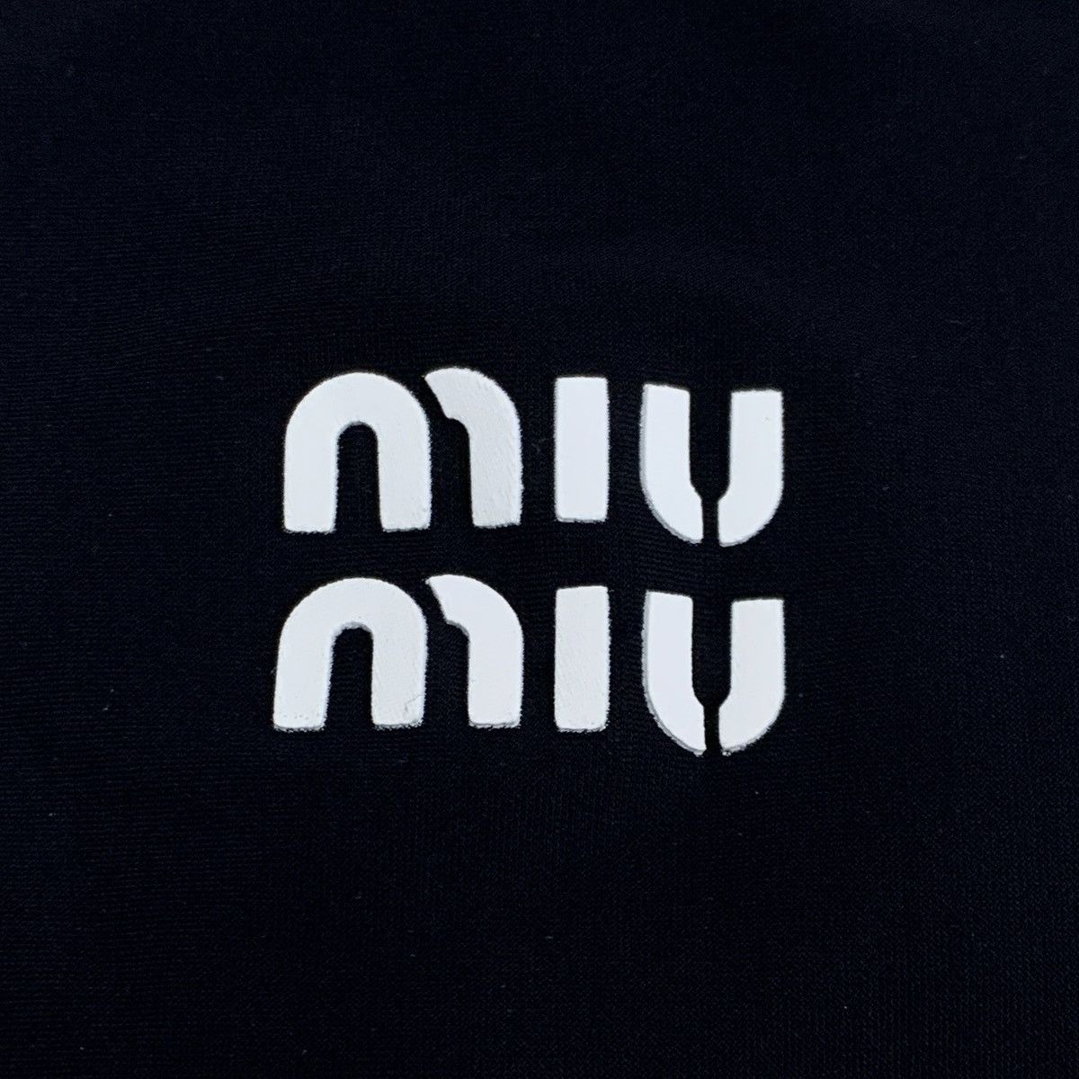 Miu Miu Miu Miu Black Logo Letter Print Short Sleeve Dress K26WX Size XS / US 0-2 / IT 36-38 - 6 Thumbnail