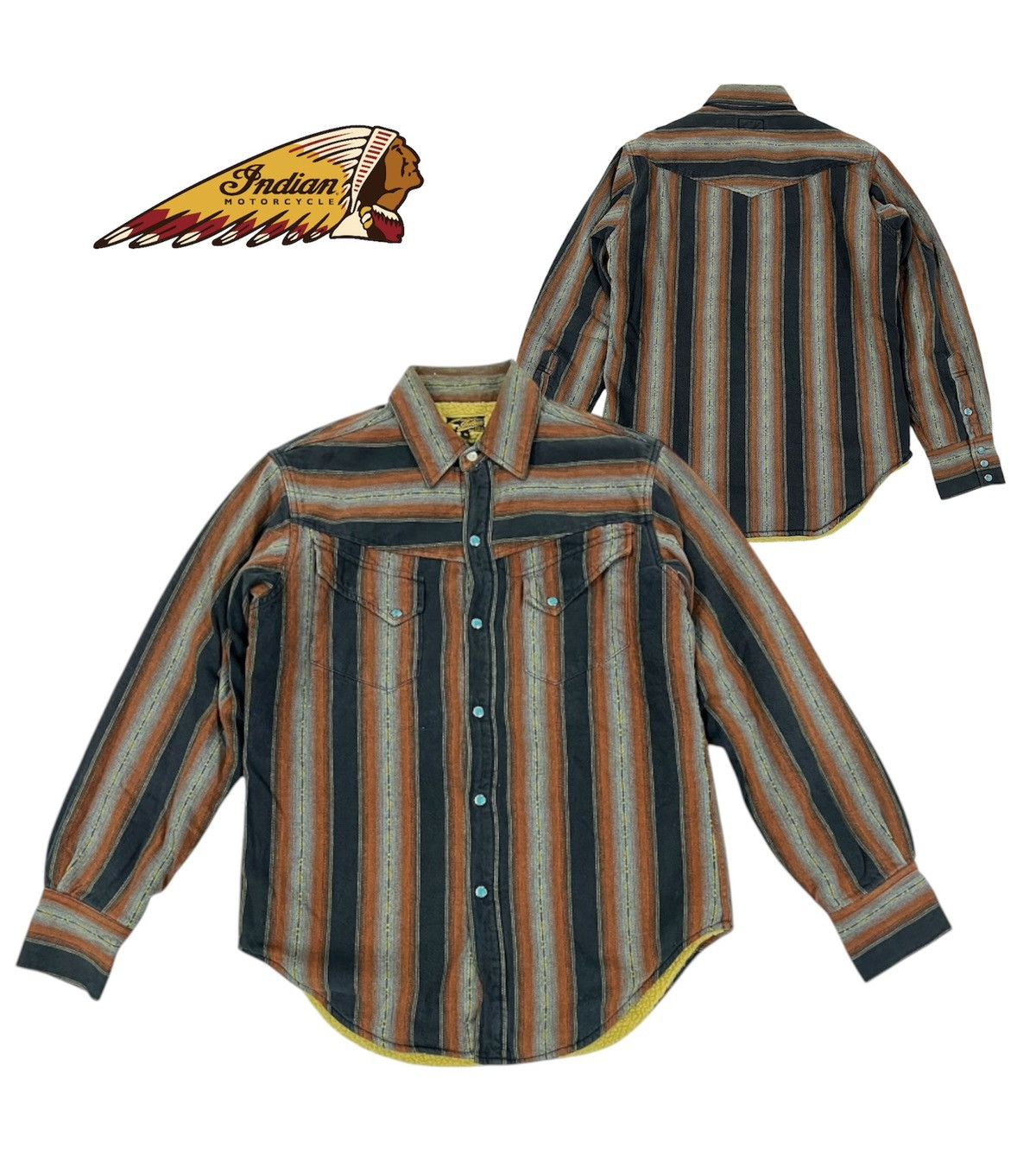 Indian Motorcycle × Japanese Brand × Toyo Enterprises Indian Motorcycle Sherpa Lining Western Jacket Size US M / EU 48-50 / 2 - 1 Thumbnail