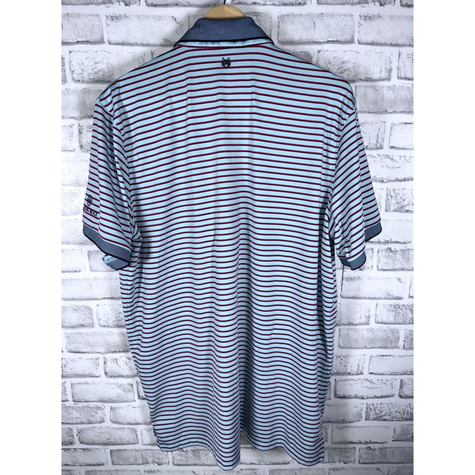 Vintage GREYSON Striped Performance Polo Golf Shirt Mens L blue Size US L / EU 52-54 / 3 - 6 Thumbnail