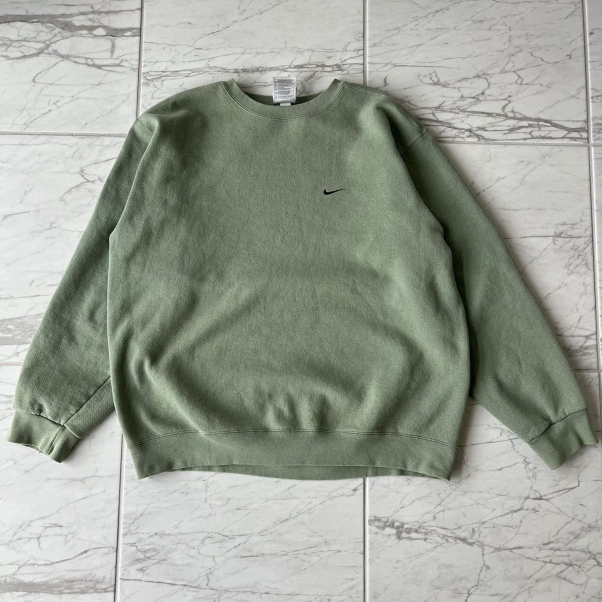 Nike Vintage Nike Sweater Crewneck Sage Green Size US L / EU 52-54 / 3 - 1 Thumbnail