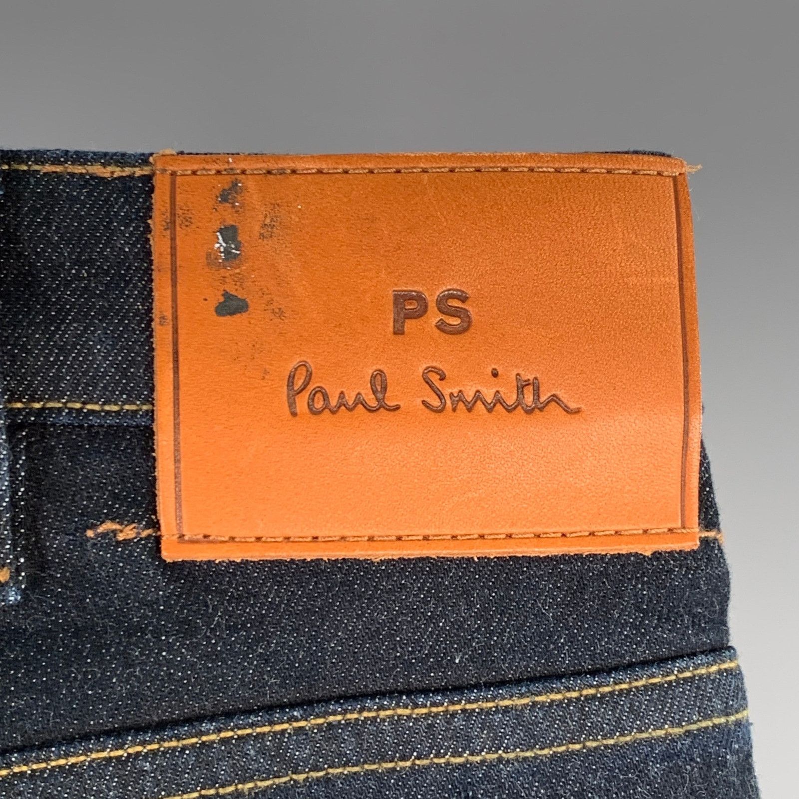 Paul Smith PS by PAUL SMITH Indigo Contrast Stitch Cotton Straight Jean Size US 31 - 4 Thumbnail