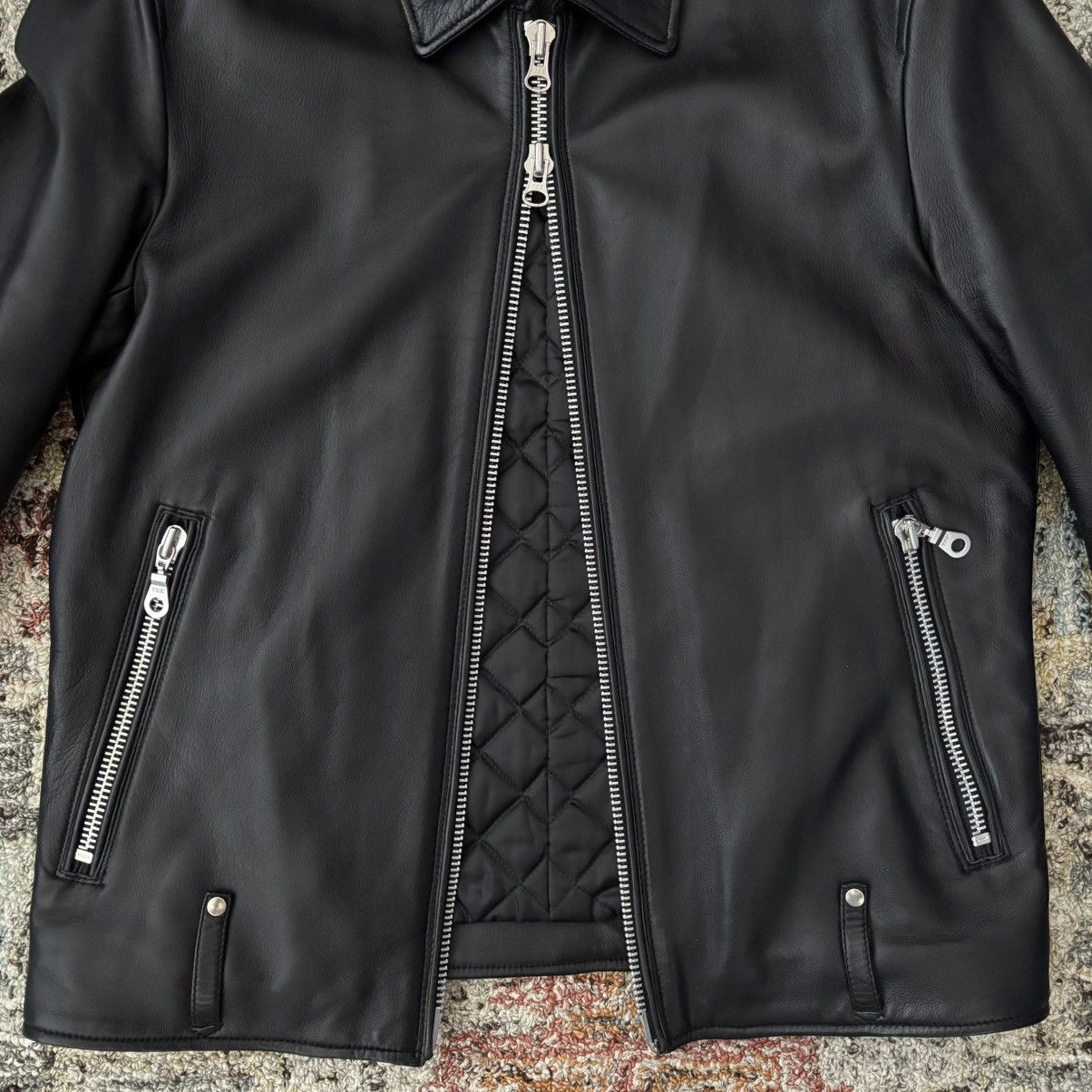 Japanese Brand Nano Universe & Co single sheepskin leather rider jacket Size US L / EU 52-54 / 3 - 2 Thumbnail