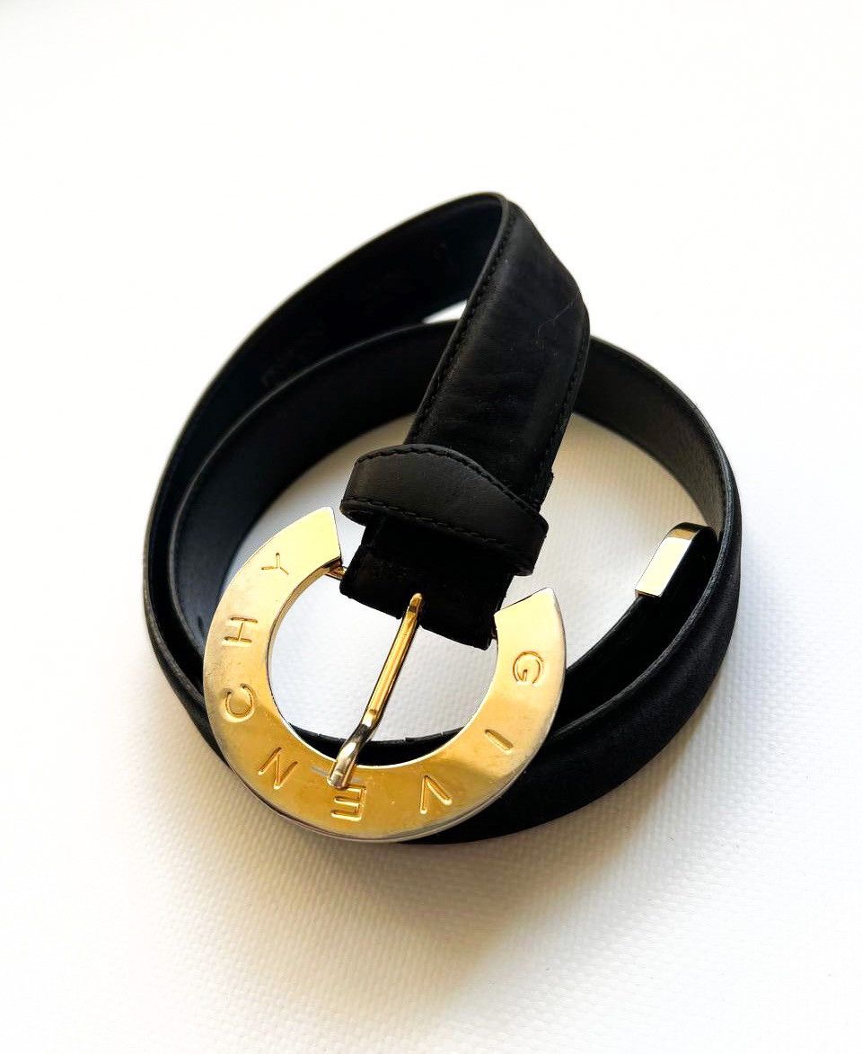 Givenchy × Japanese Brand × Vintage Vintage Givenchy luxury belt gold logo big buckle Size ONE SIZE - 2 Thumbnail