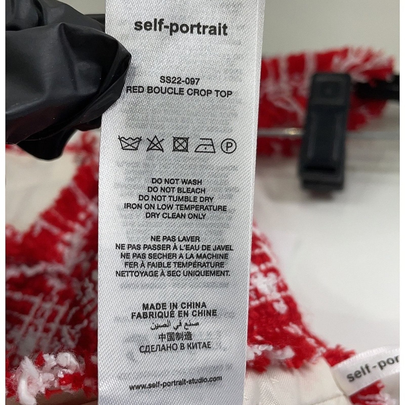 Self-Portrait NWT Self-Portrait Red Bouclé Crop Top - Size 8 - Red/White Size M / US 6-8 / IT 42-44 - 16 Thumbnail