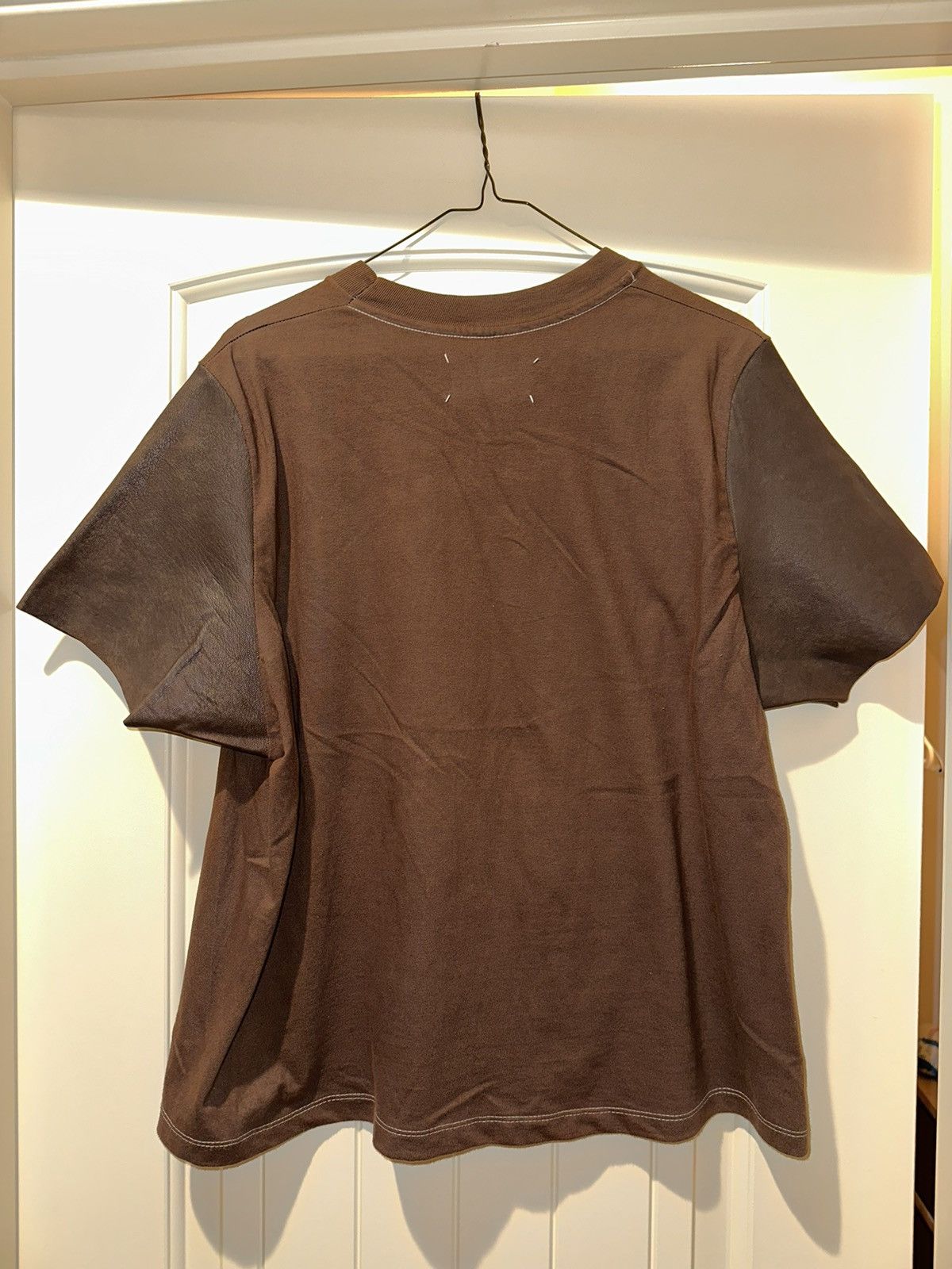 Maison Margiela Maison Margiela Artisnal Leather Sleeve Shirt Size US L / EU 52-54 / 3 - 2 Thumbnail