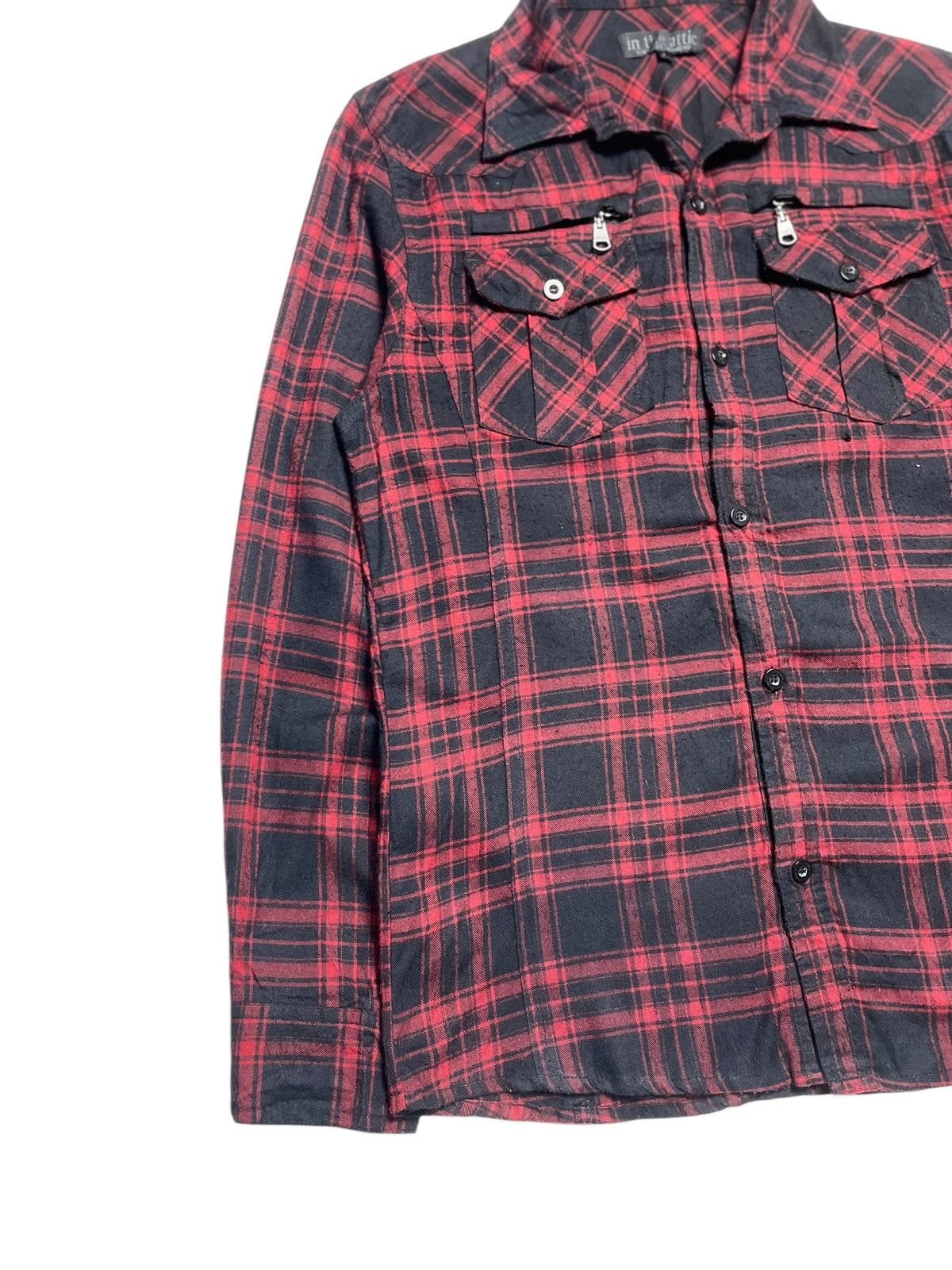 14th Addiction 2000’s In The Attic Rockers Garment - Plaid Zip Vkei Shirt Size US M / EU 48-50 / 2 - 6 Thumbnail
