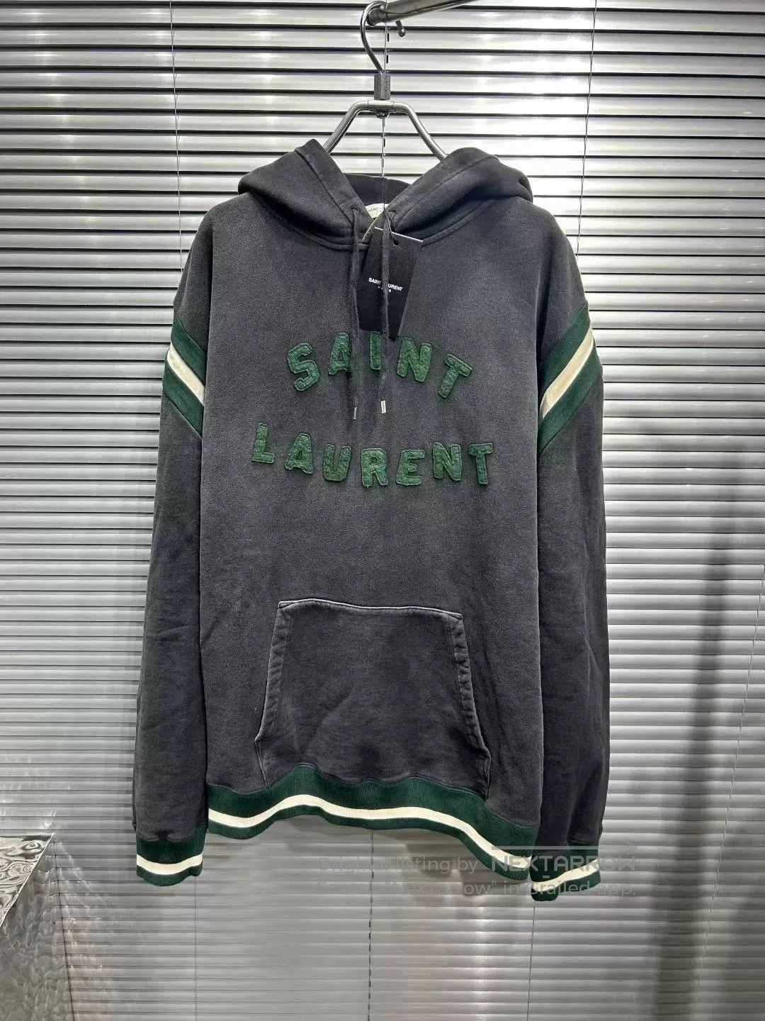 Saint Laurent Paris Saint Laurent Dark Gray Logo Hoodie. Size US L / EU 52-54 / 3 - 1 Thumbnail