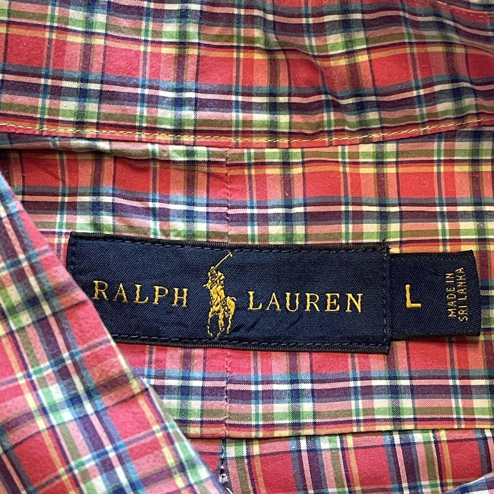 Ralph Lauren Polo Ralph Lauren Shirt L Plaid Button Down Collar Embroider Size US L / EU 52-54 / 3 - 6 Thumbnail