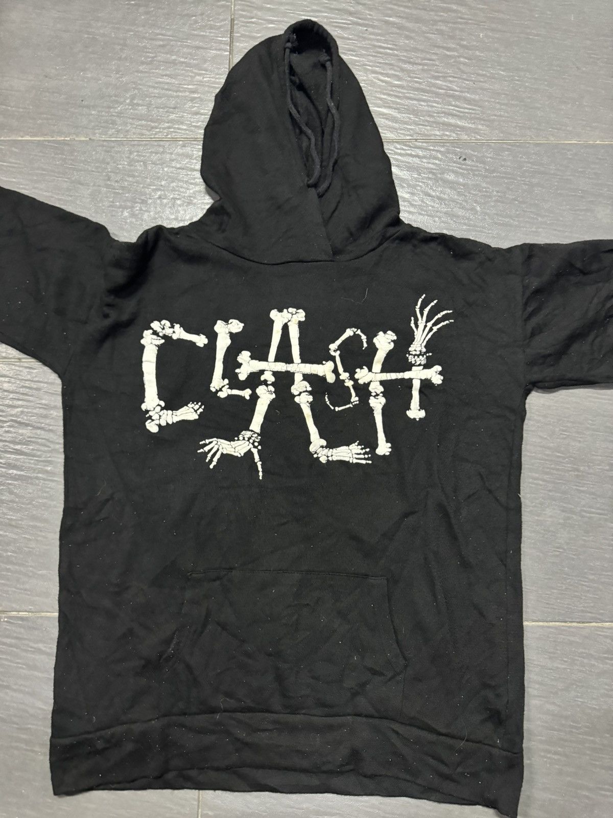 image of Seditionaries Glad News Punk Gothic Clash Hoodie in Black, Men's (Size Large)