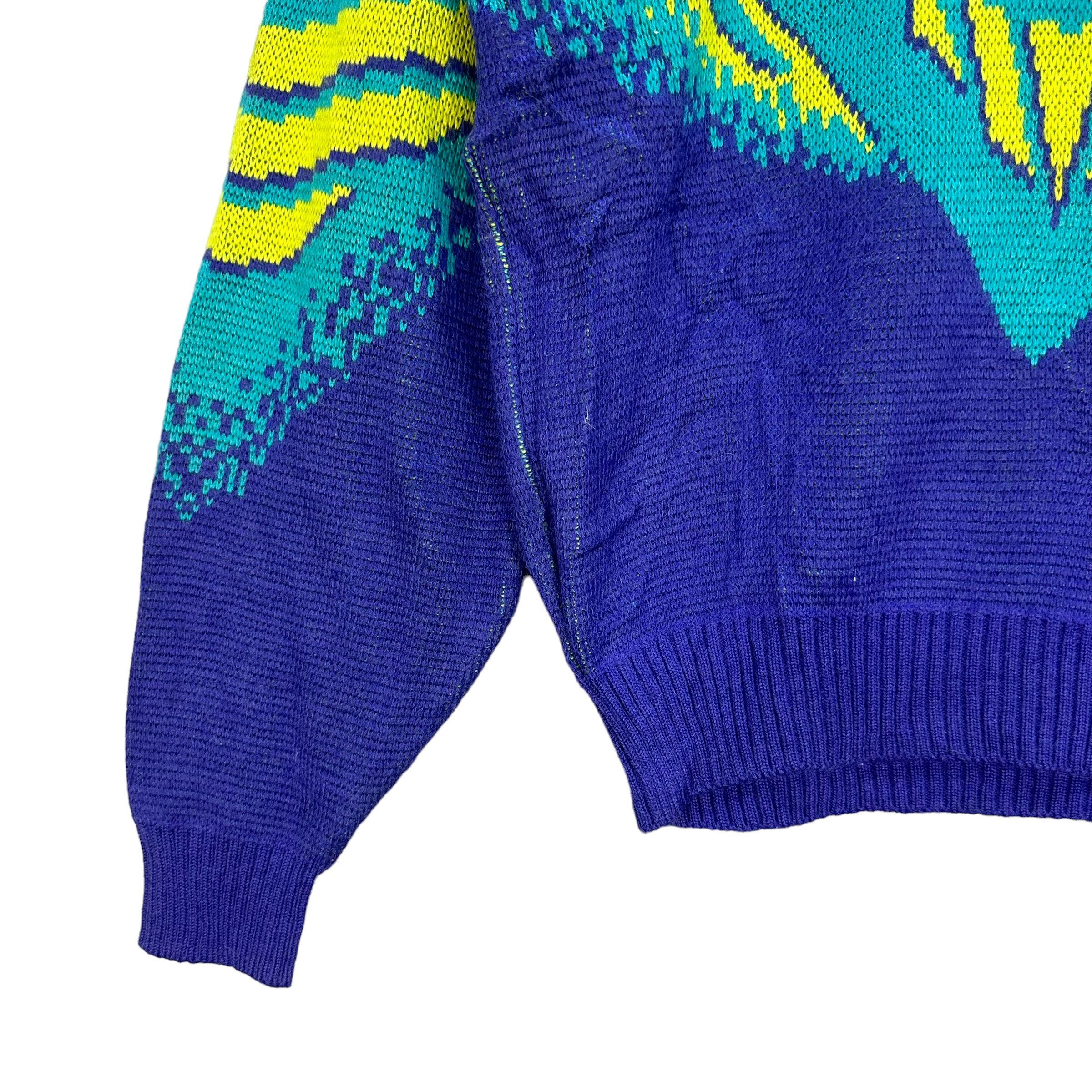 Japanese Brand FABLICE COLORFUL KNITTED SWEATER #8119-202 Size US L / EU 52-54 / 3 - 4 Thumbnail