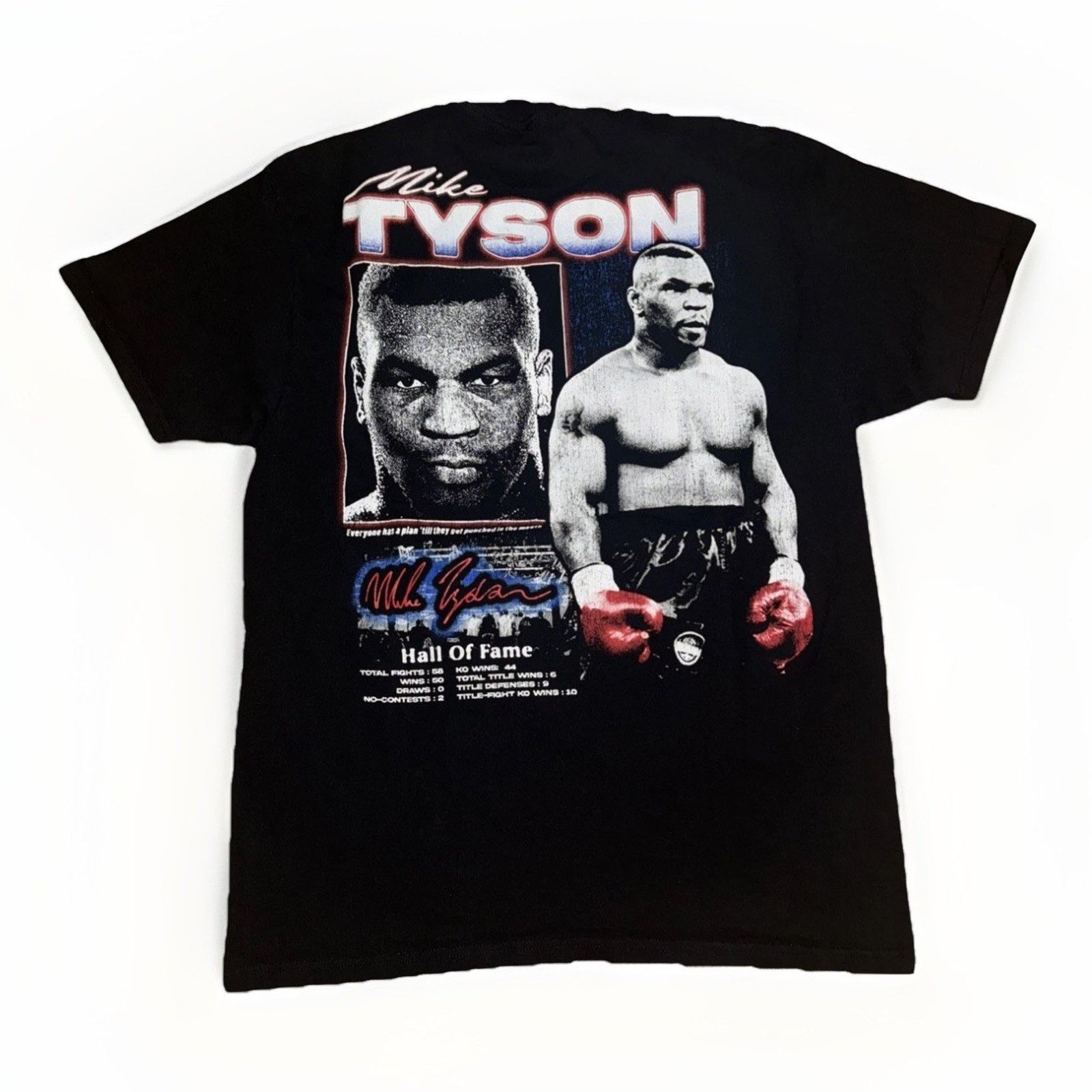 Band Tees × Vintage Mike Tyson Graphic T-Shirt Black Large 21x28 Boxing Legend Size US L / EU 52-54 / 3 - 4 Thumbnail
