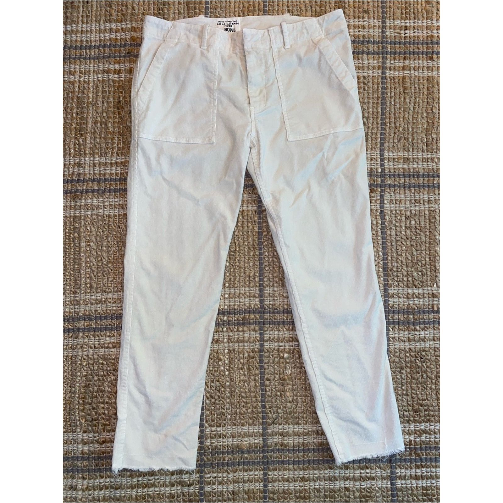 Nili Lotan NILI LOTAN $390 Jenna Corduroy Pant Winter White Womens 8 Size 30" / US 8 / IT 44 - 2 Thumbnail