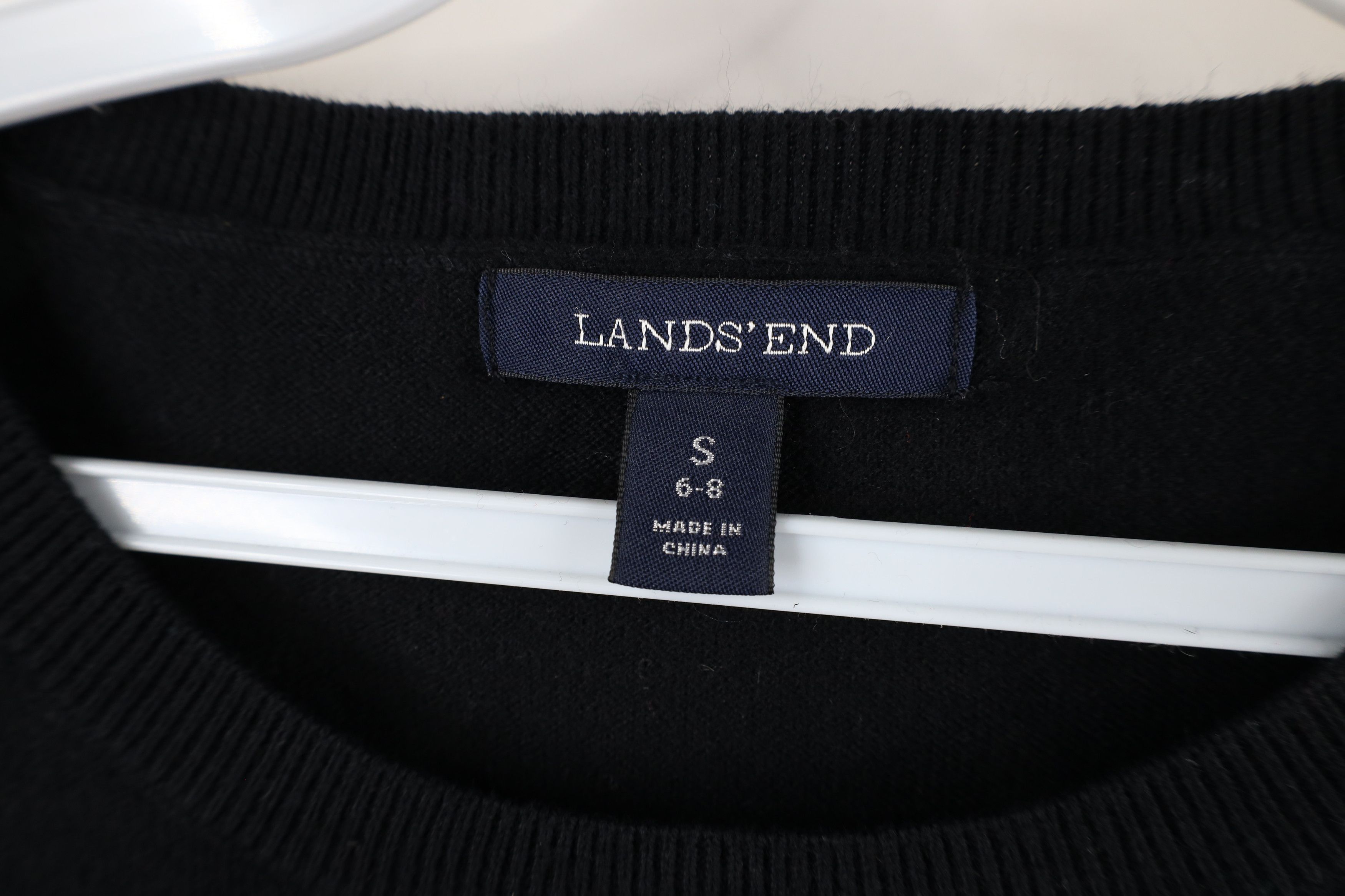 Lands' End × Vintage Vintage Lands End Duck Cashmere Blend Knit Sweater Black Size S / US 4 / IT 40 - 6 Thumbnail