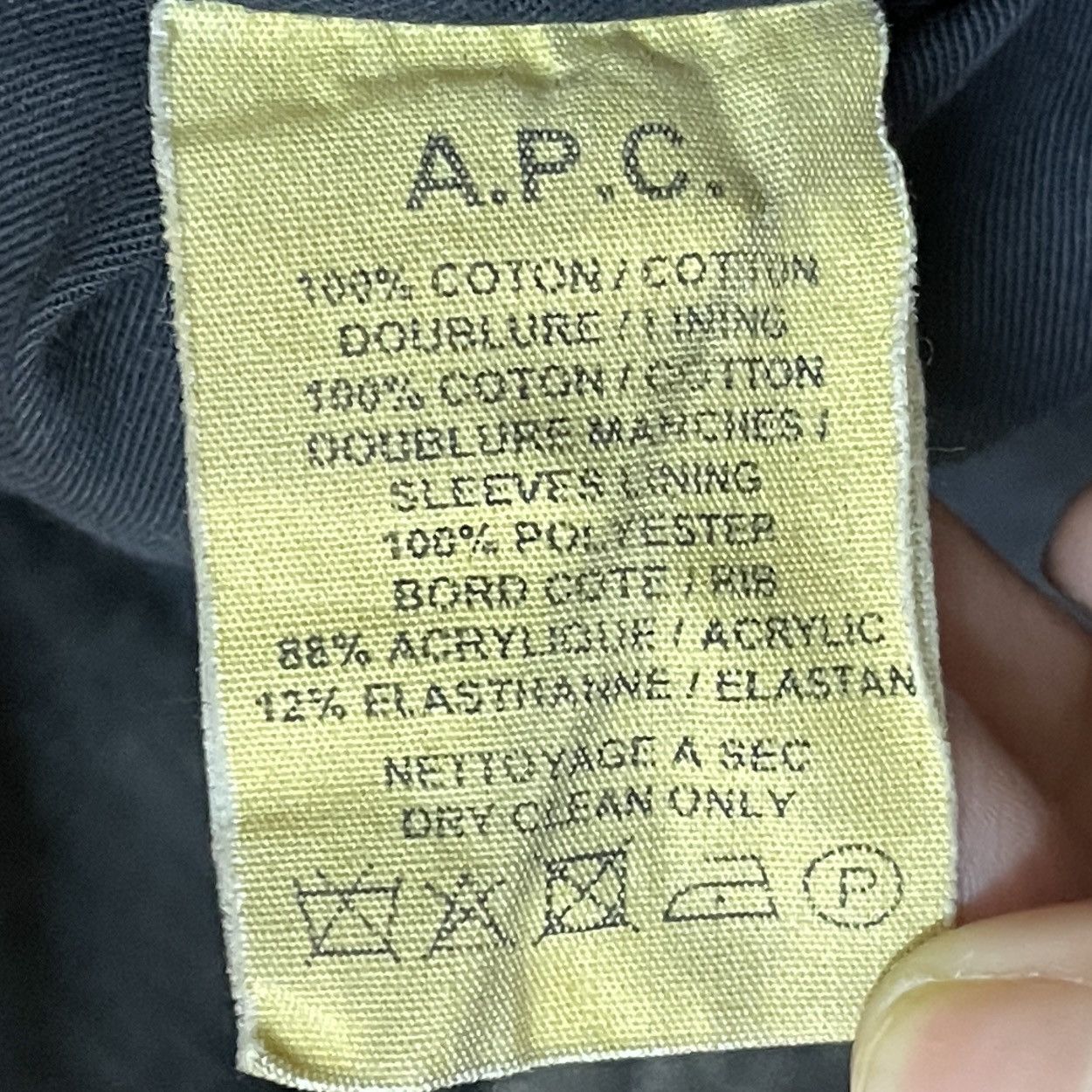 A.P.C. Very Rare Design Vintage Brand APC MA-1 Denim Jacket 1990s Size US M / EU 48-50 / 2 - 10 Thumbnail