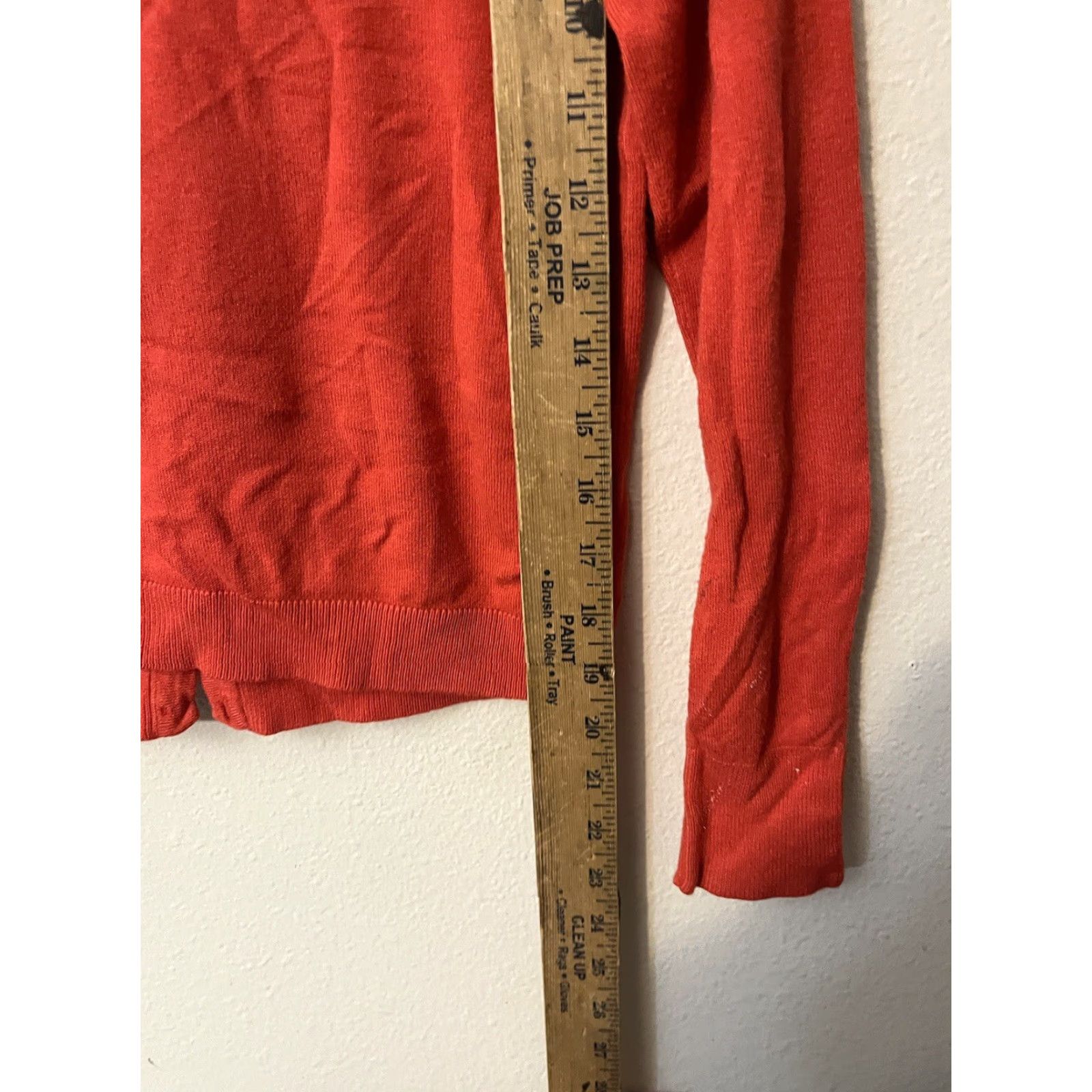 Vintage Atmosphere Cardigan Shirt Women M Orange Button Long Sleeve Knit Cotton Nylon V-Neck Classic Raglan Sleeve Lightweight Fall Spring Summer Winter Size M / US 6-8 / IT 42-44 - 4 Thumbnail