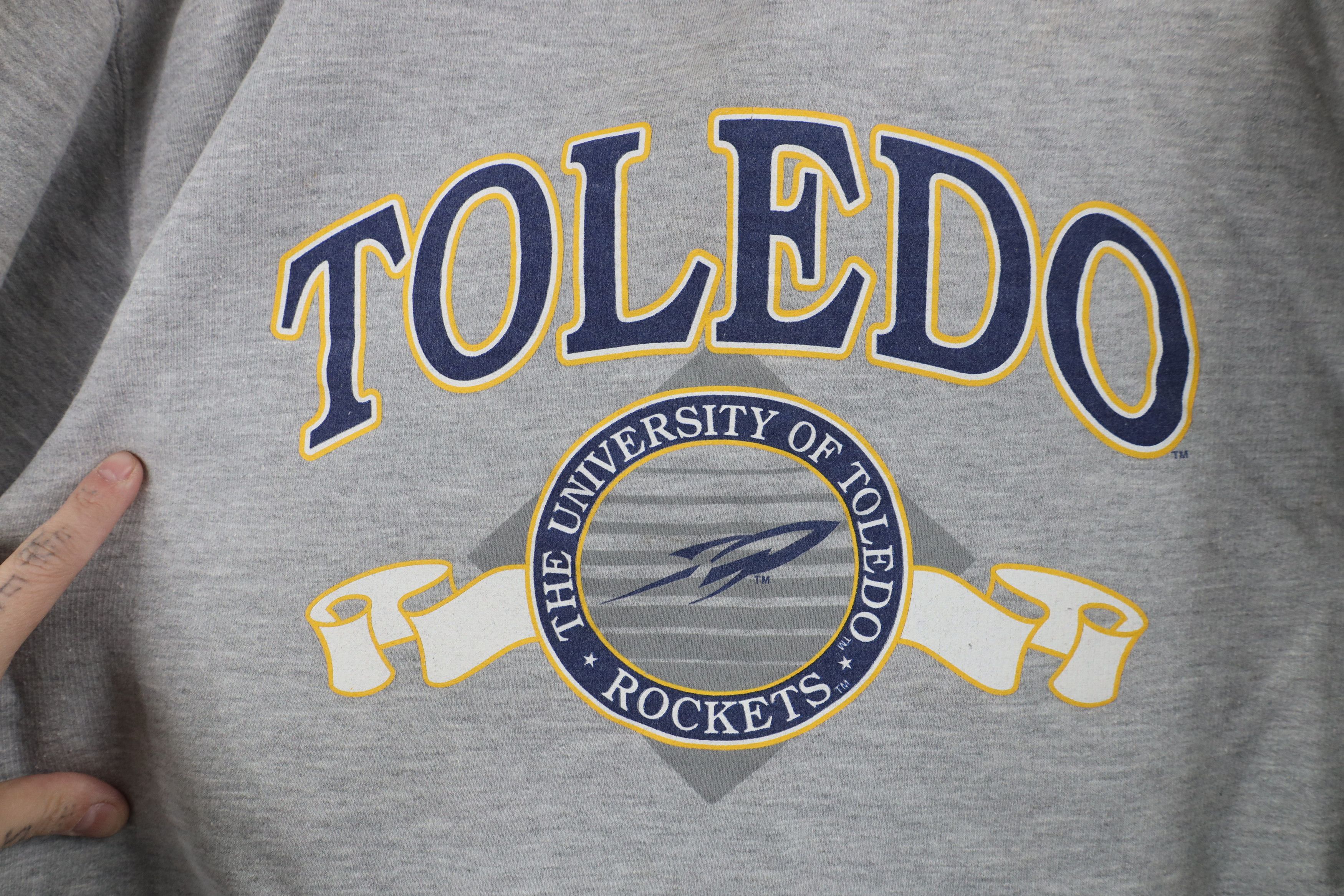 Vintage Vintage 90s University of Toledo Crewneck Sweatshirt Gray Size US M / EU 48-50 / 2 - 5 Thumbnail