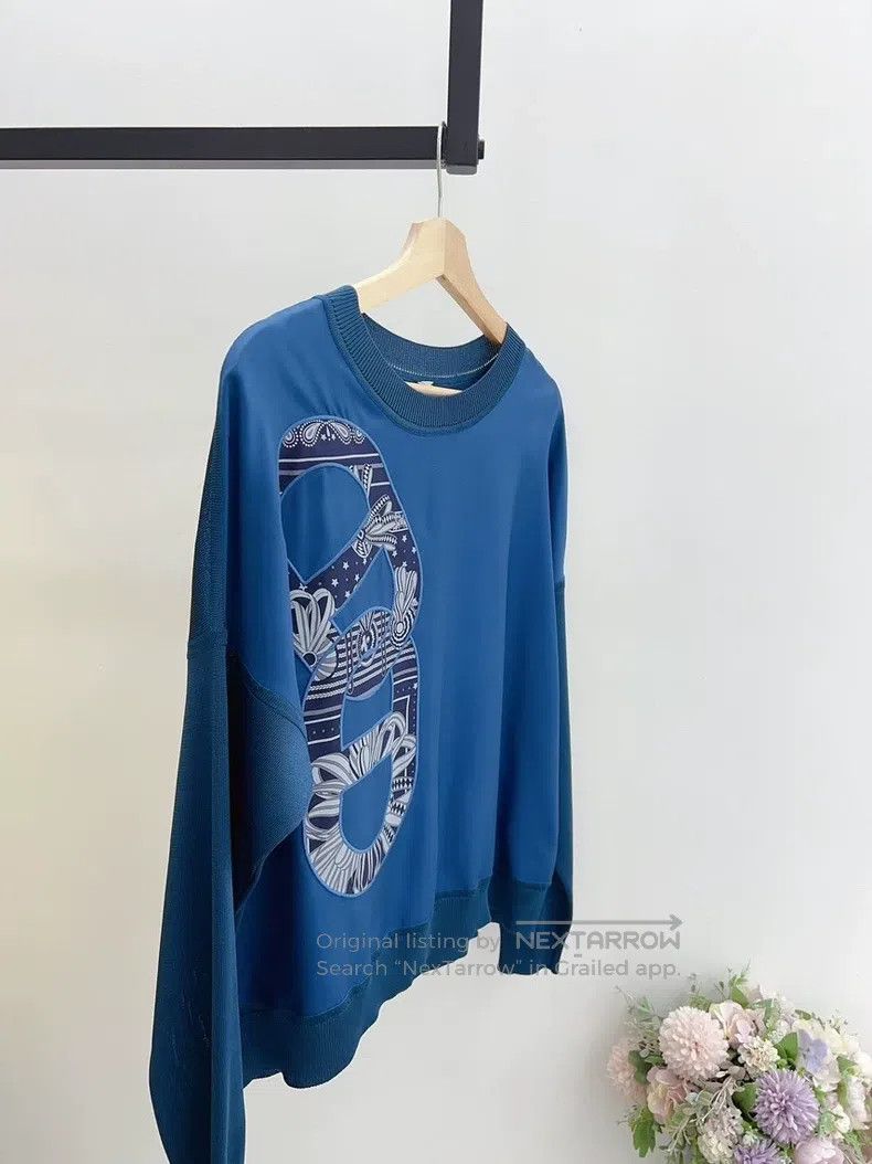 Hermes Hermes Lake Blue Pig Nose Sweatshirt Size XS / US 0-2 / IT 36-38 - 2 Thumbnail