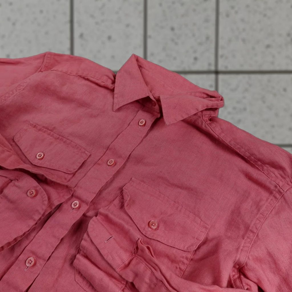Ralph Lauren Ralph Lauren Shirt Womens XS Pink Linen Chambray Long Sleeve Button Up Beach Top Size XS / US 0-2 / IT 36-38 - 1 Thumbnail
