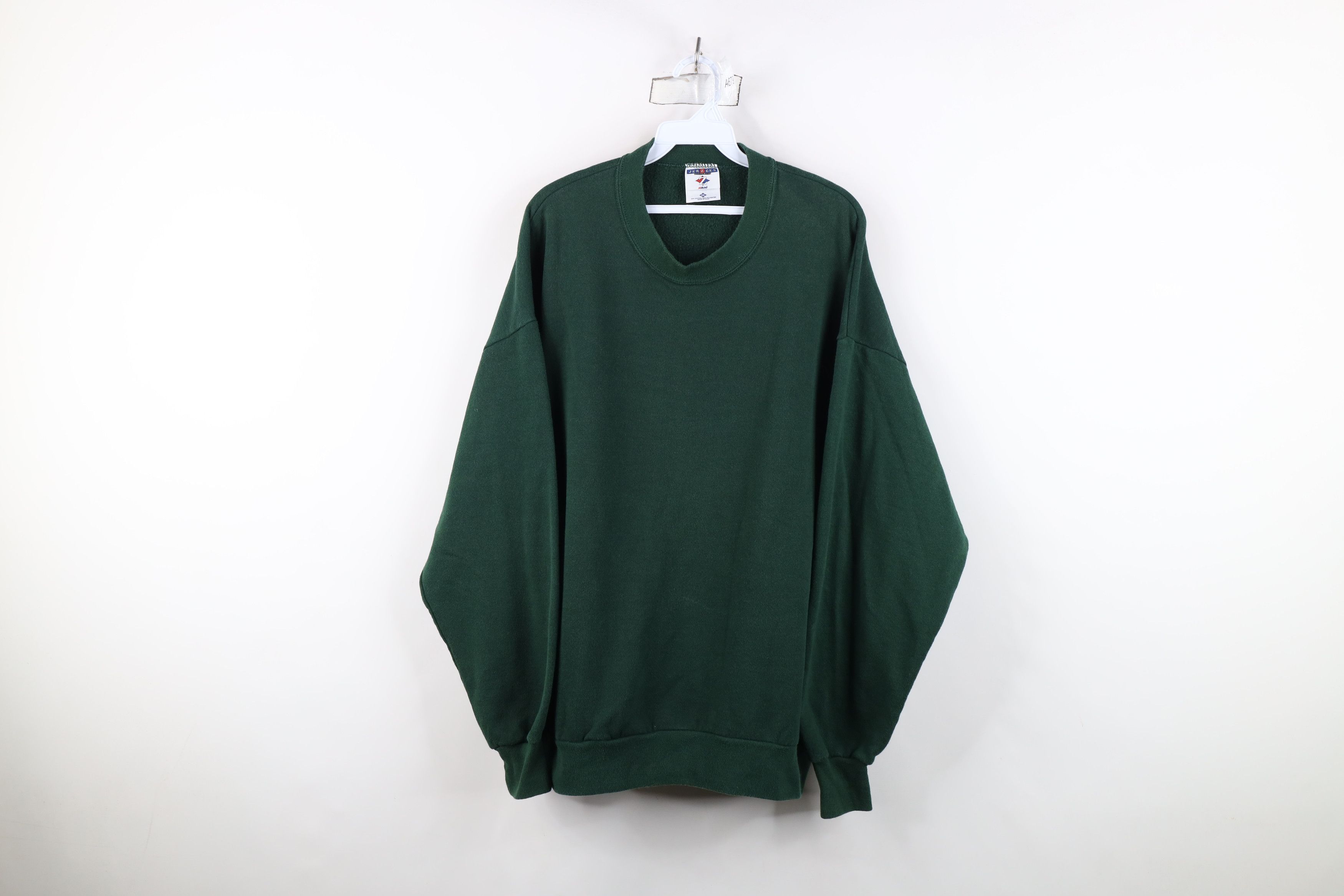 Vintage Vintage 90s Streetwear Crewneck Sweatshirt Hunter Green USA Size US XXL / EU 58 / 5 - 1 Thumbnail
