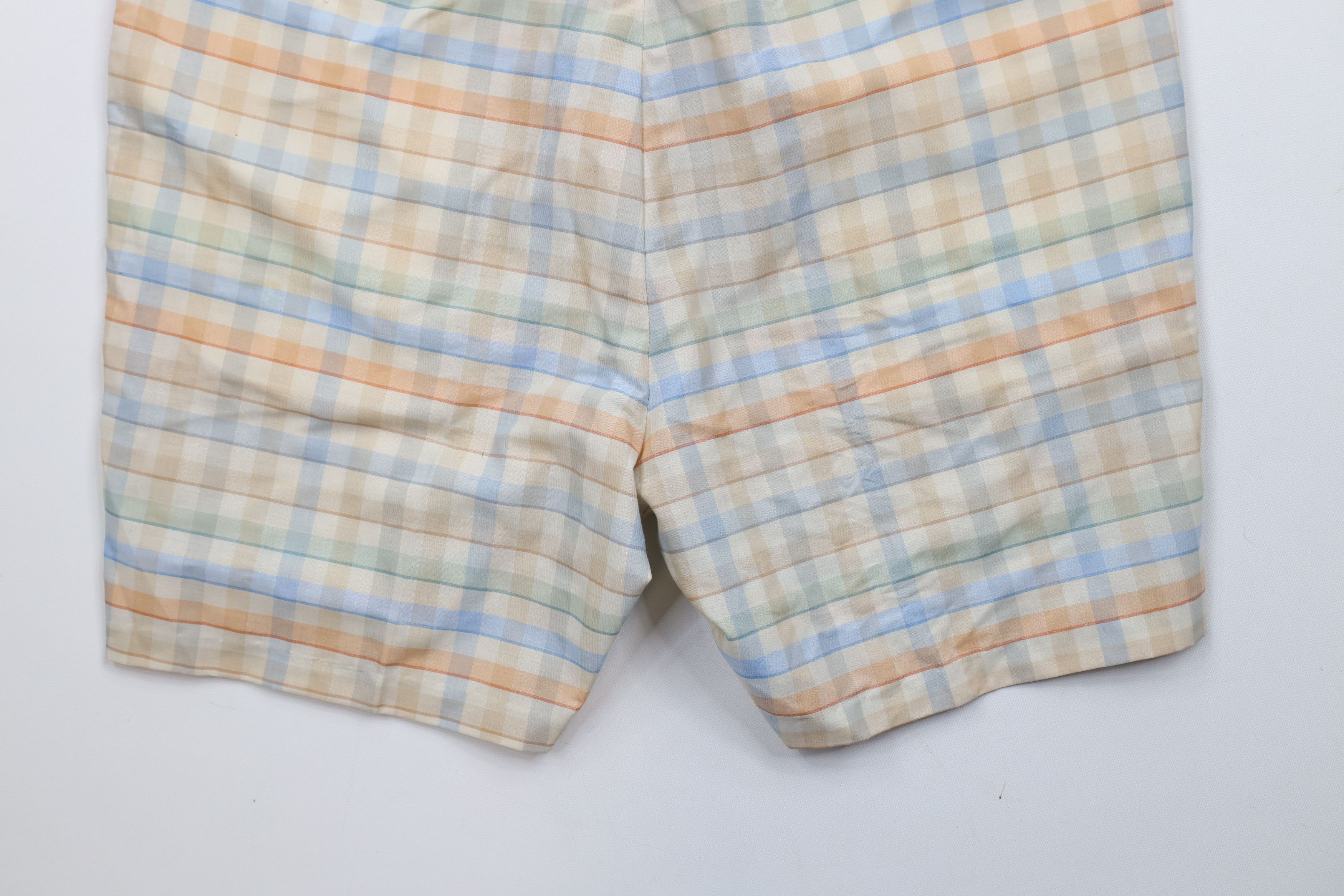 Vintage Deadstock Vintage 60s 70s Streetwear Plaid Chino Shorts Size US 36 / EU 52 - 12 Thumbnail