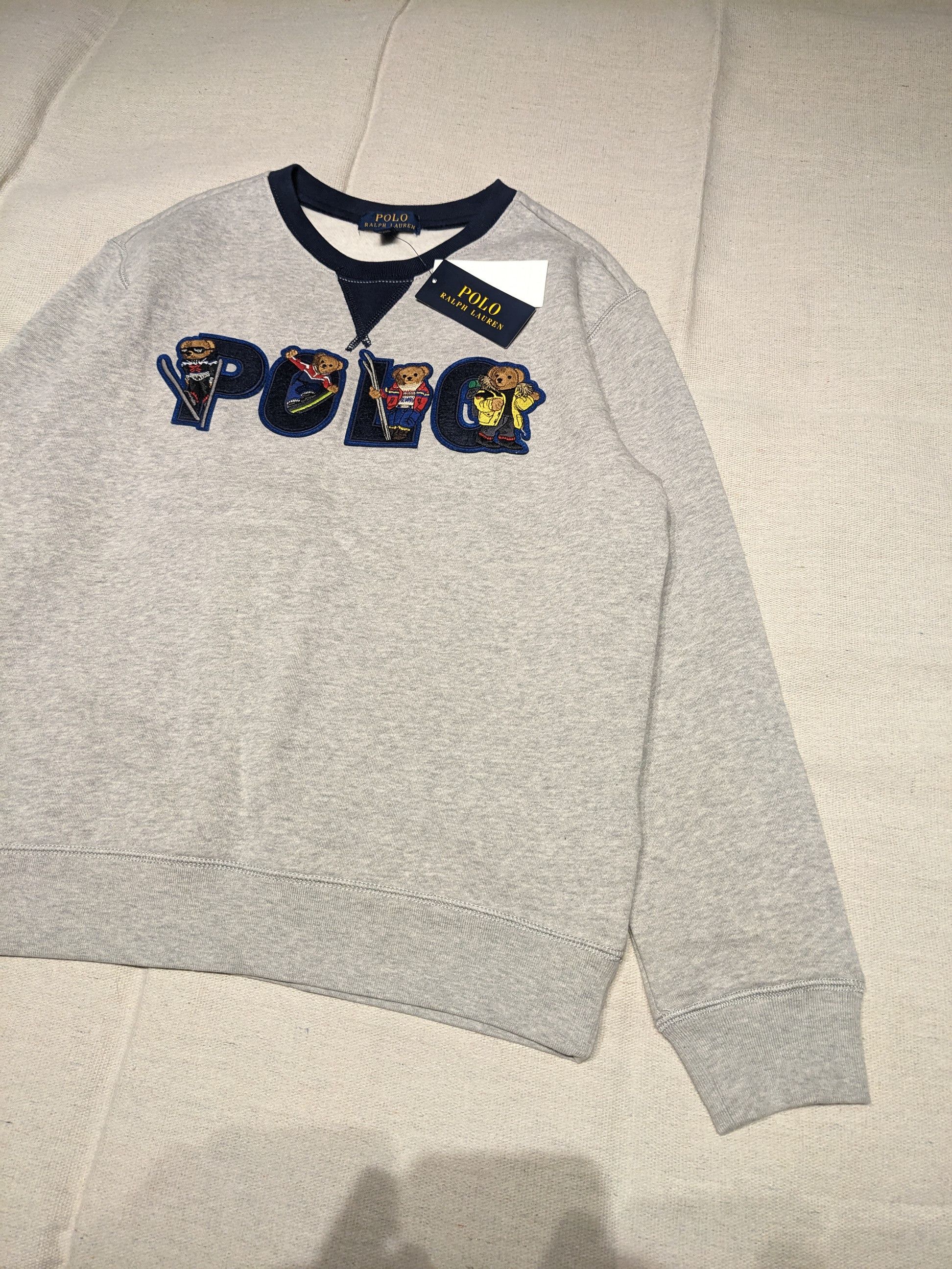 Polo Ralph Lauren Polo Spellout Embroidered Crewneck Sweater boys L men's S Size US S / EU 44-46 / 1 - 2 Thumbnail