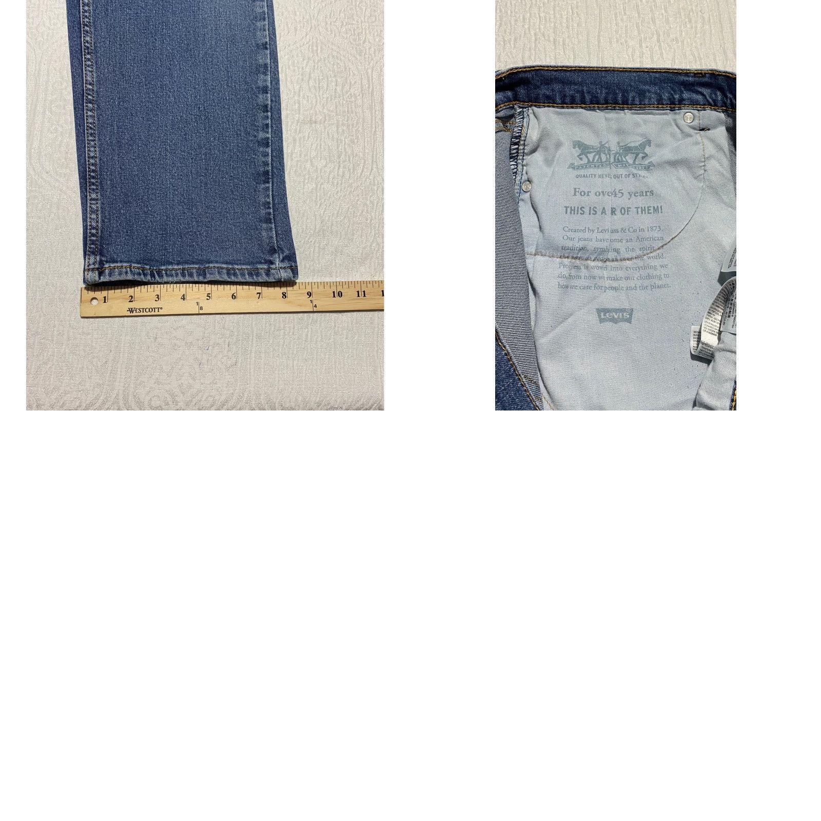 Levi's Levi's 505 Jeans Men Regular Blue Denim 38x32 Classic Casual Straight Five-Pocket Denim Pants Size US 38 / EU 54 - 8 Thumbnail