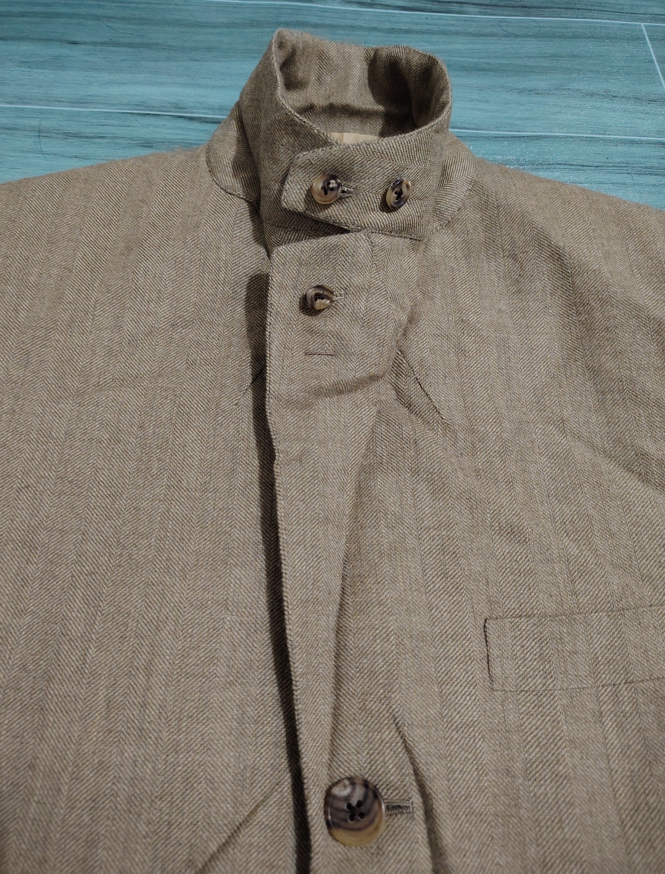 Hermes HERMES - Archive - Wool Herringbone Lace-Up Coat Size 48S - 2 Thumbnail