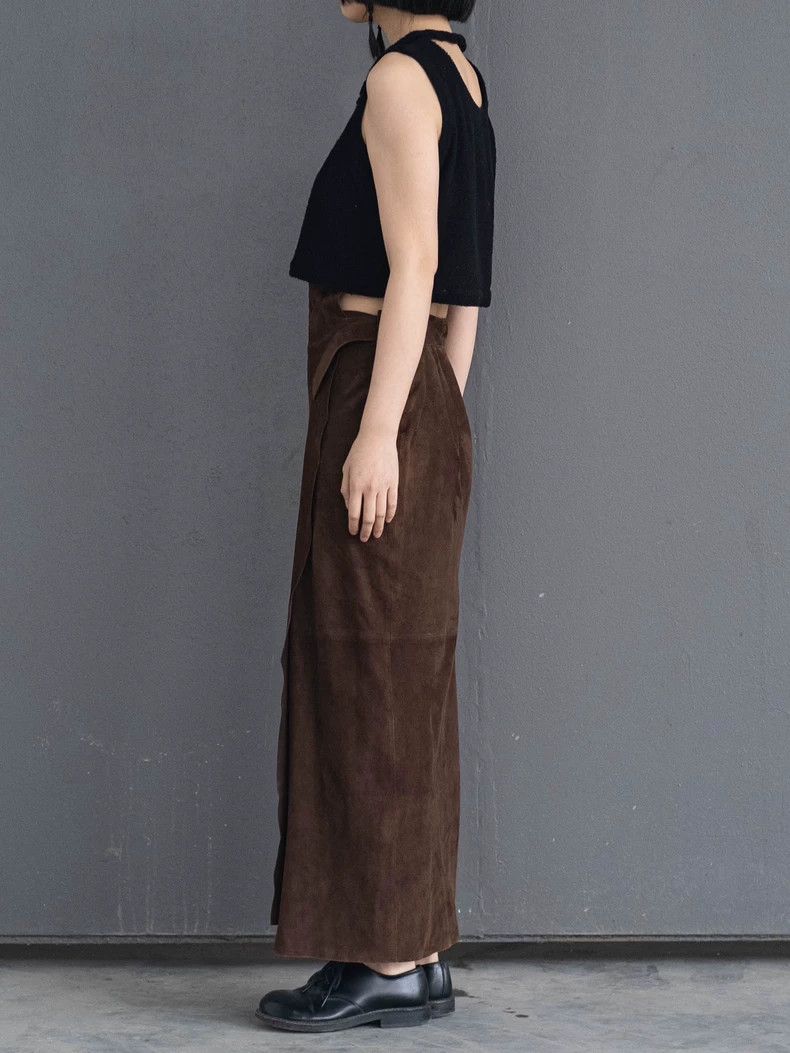 Kenzo KENZO Brown sheepskin wrapped skirt vintage Size 24" / US 00 / IT 34 - 3 Thumbnail