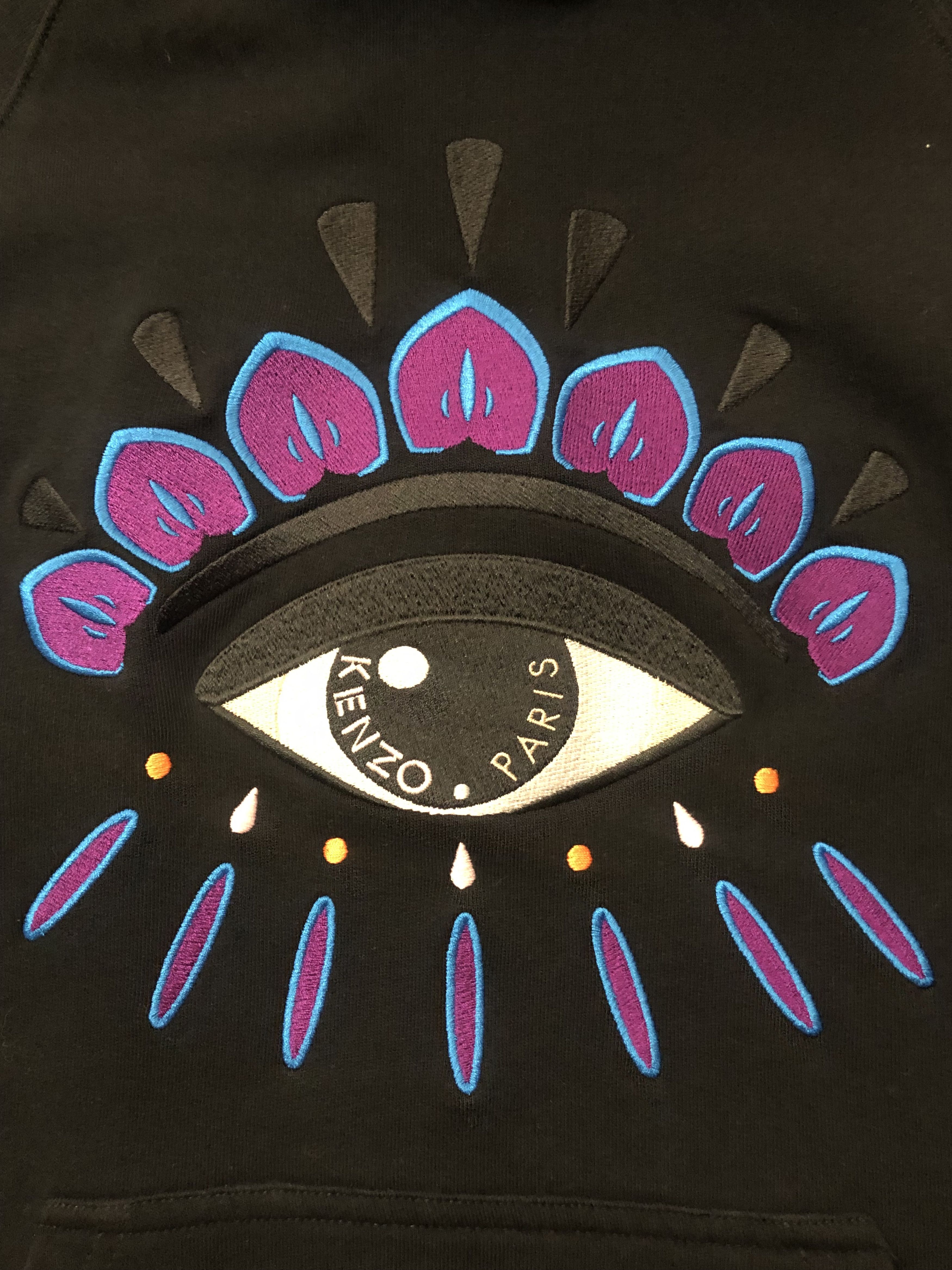 Kenzo KENZO Eye Hoodie Sweatshirt - Black Size US S / EU 44-46 / 1 - 4 Thumbnail
