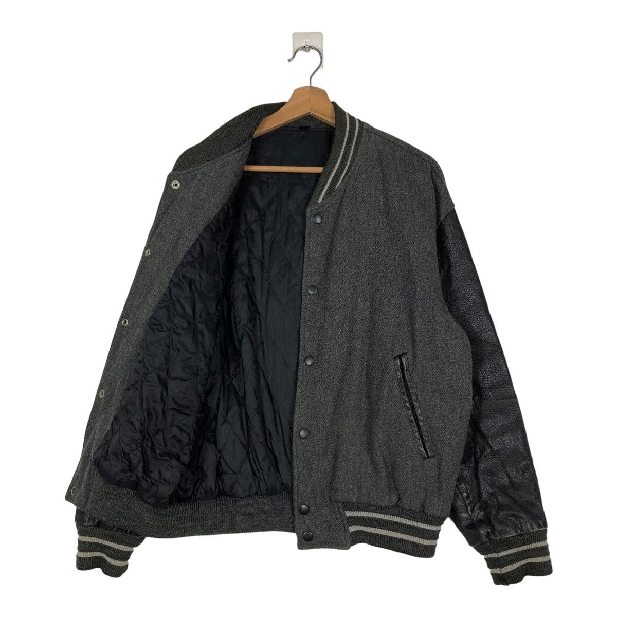 Japanese Brand 🔥VINTAGE LEATHER VARSITY BOMBER JACKET ISSEY MIYAKE Size US M / EU 48-50 / 2 - 11 Thumbnail