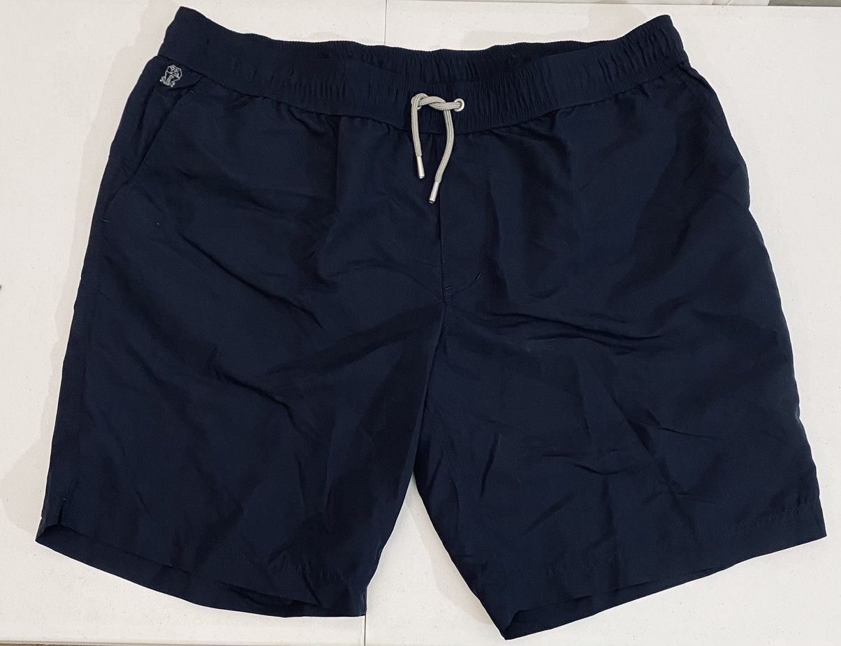 Brunello Cucinelli Brunello Cucinelli 🇮🇹 Dark Blue Resort Swim Shorts XL NWT Size US 38 / EU 54 - 1 Thumbnail