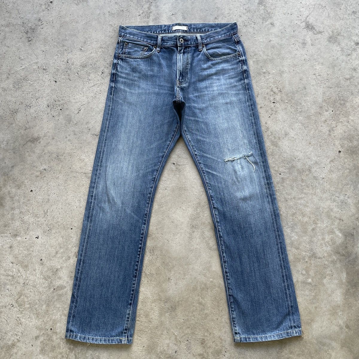 Japanese Brand Vintage Japanese Selvedge Distressed Faded Jeans Denim Pants Size US 33 - 1 Thumbnail