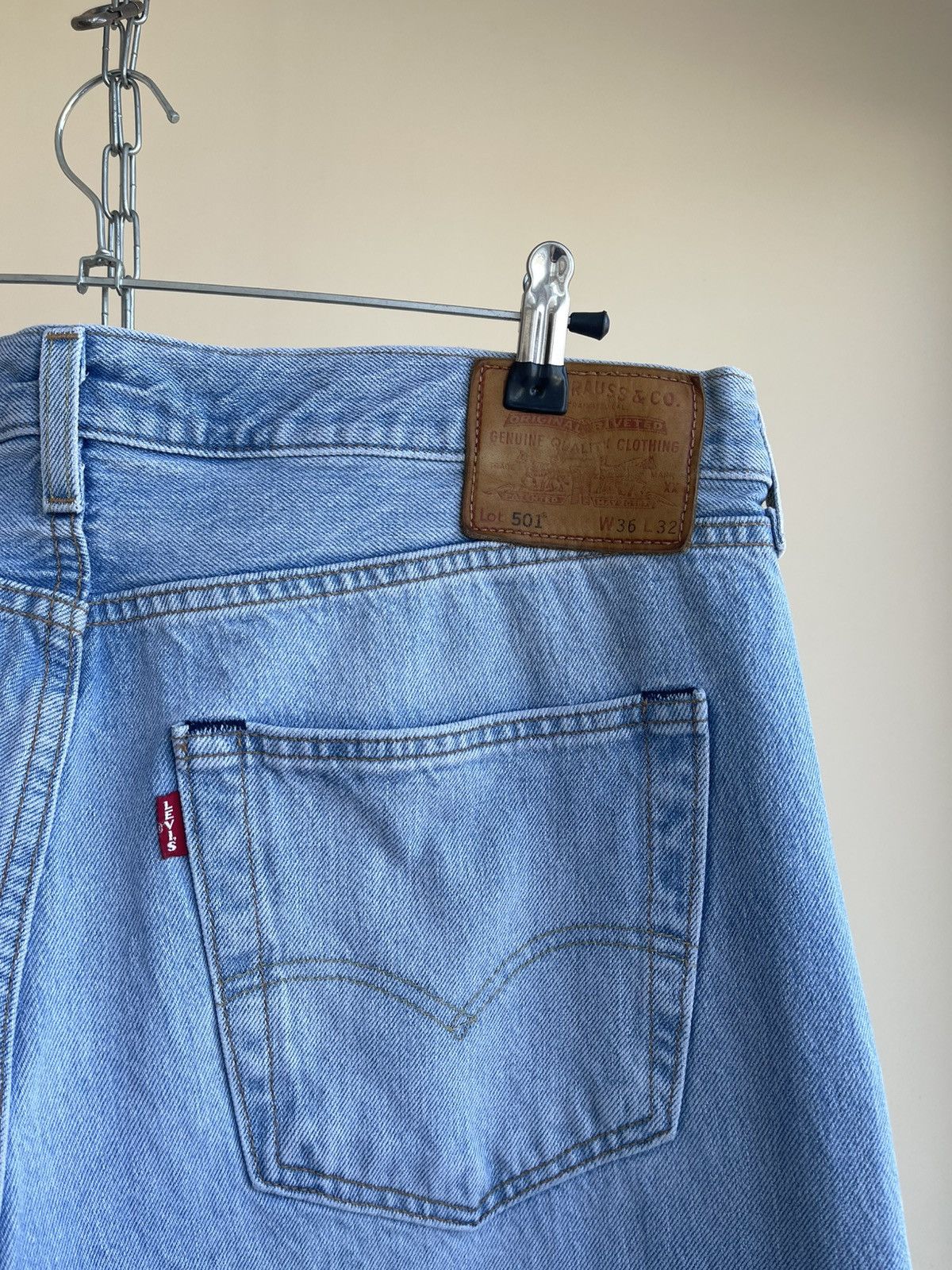 Levi's Premium 501 Big E Straight Tapered Regular Fit Denim Jeans Size US 36 / EU 52 - 6 Thumbnail
