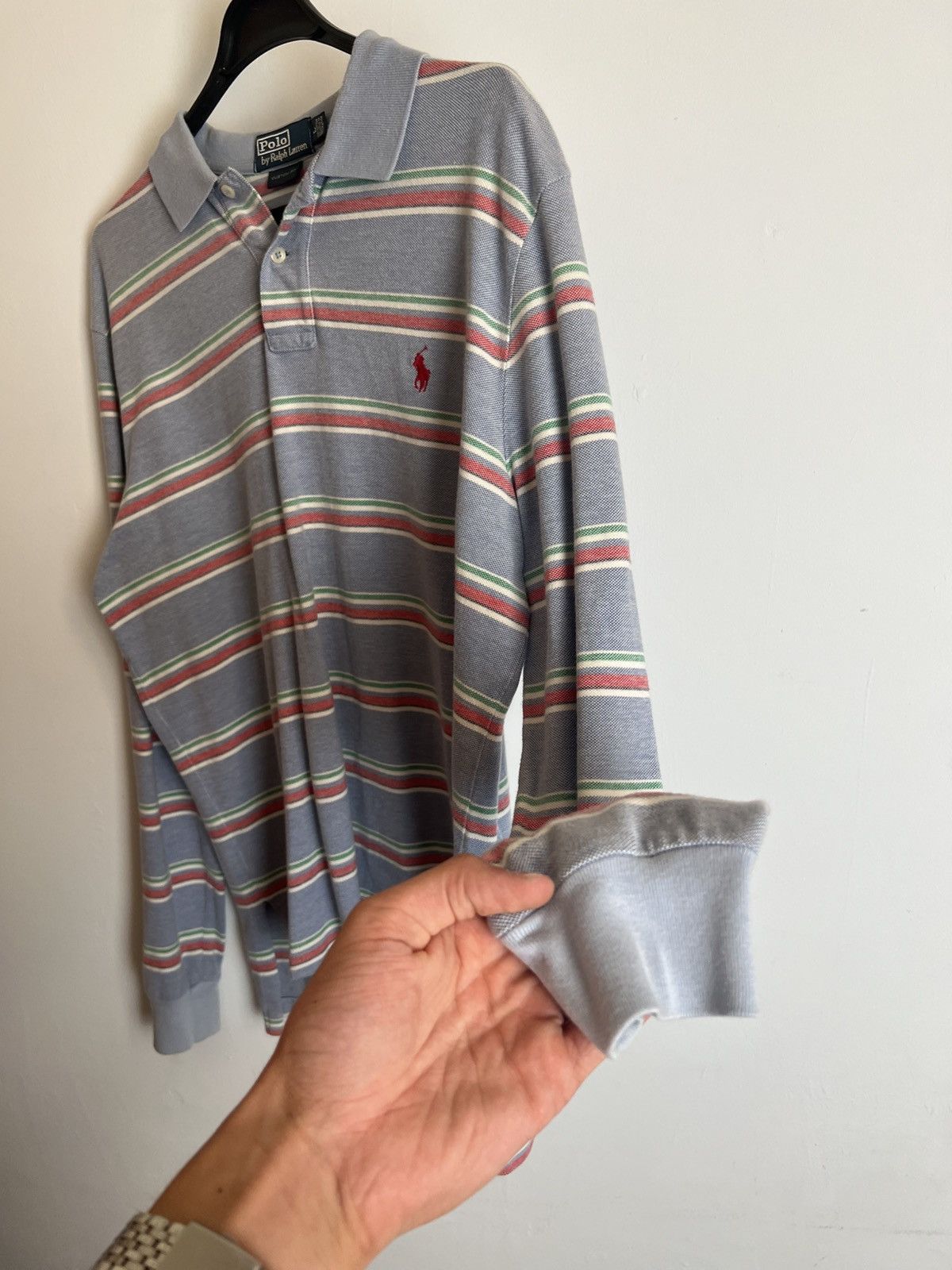 Polo Ralph Lauren Vintage Polo Ralph Lauren Rugby Shirt Red & Blue Striped Size US L / EU 52-54 / 3 - 3 Thumbnail