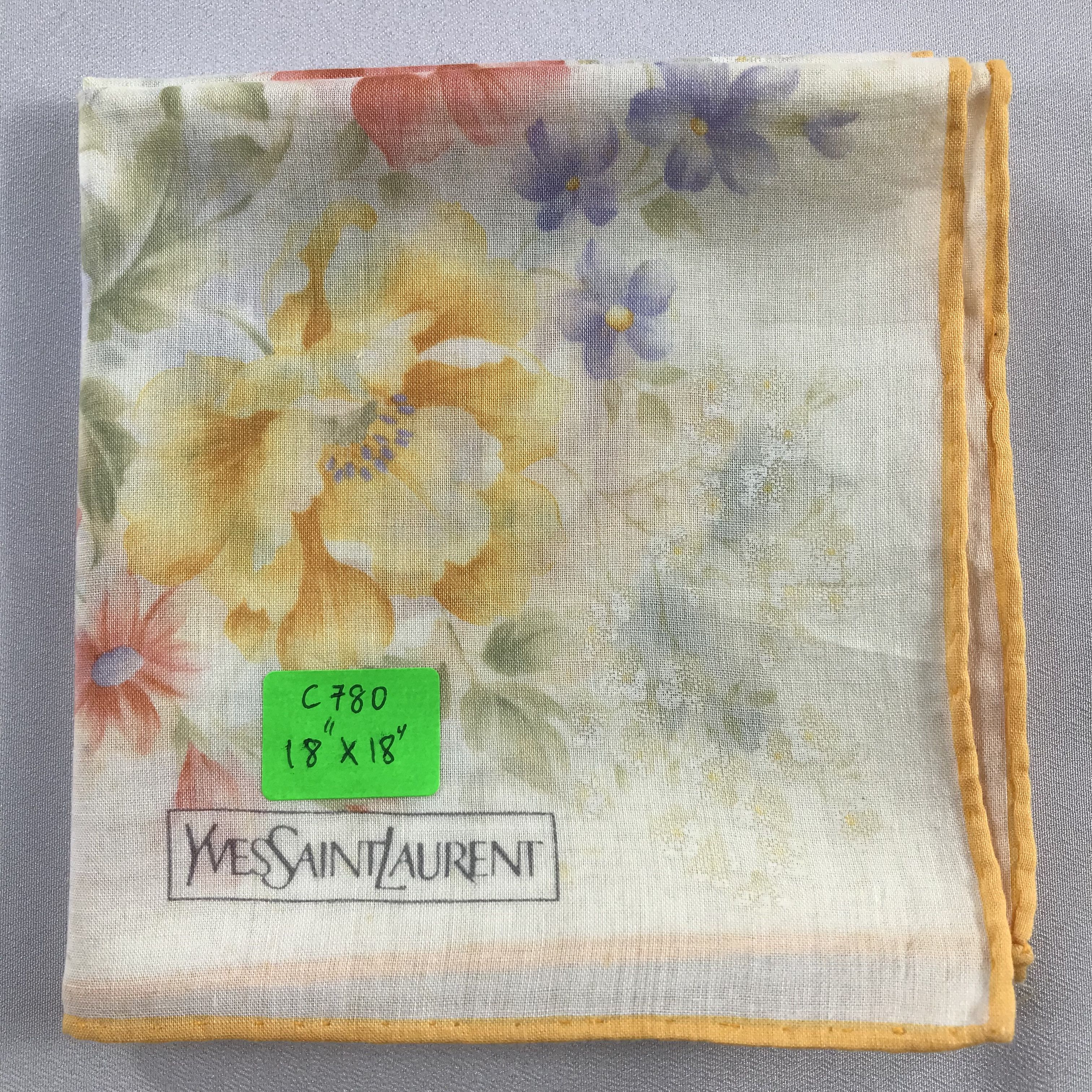 Yves Saint Laurent Yves Saint Laurent Handkerchief / Bandana / Neckerchief C780 Size ONE SIZE - 7 Thumbnail
