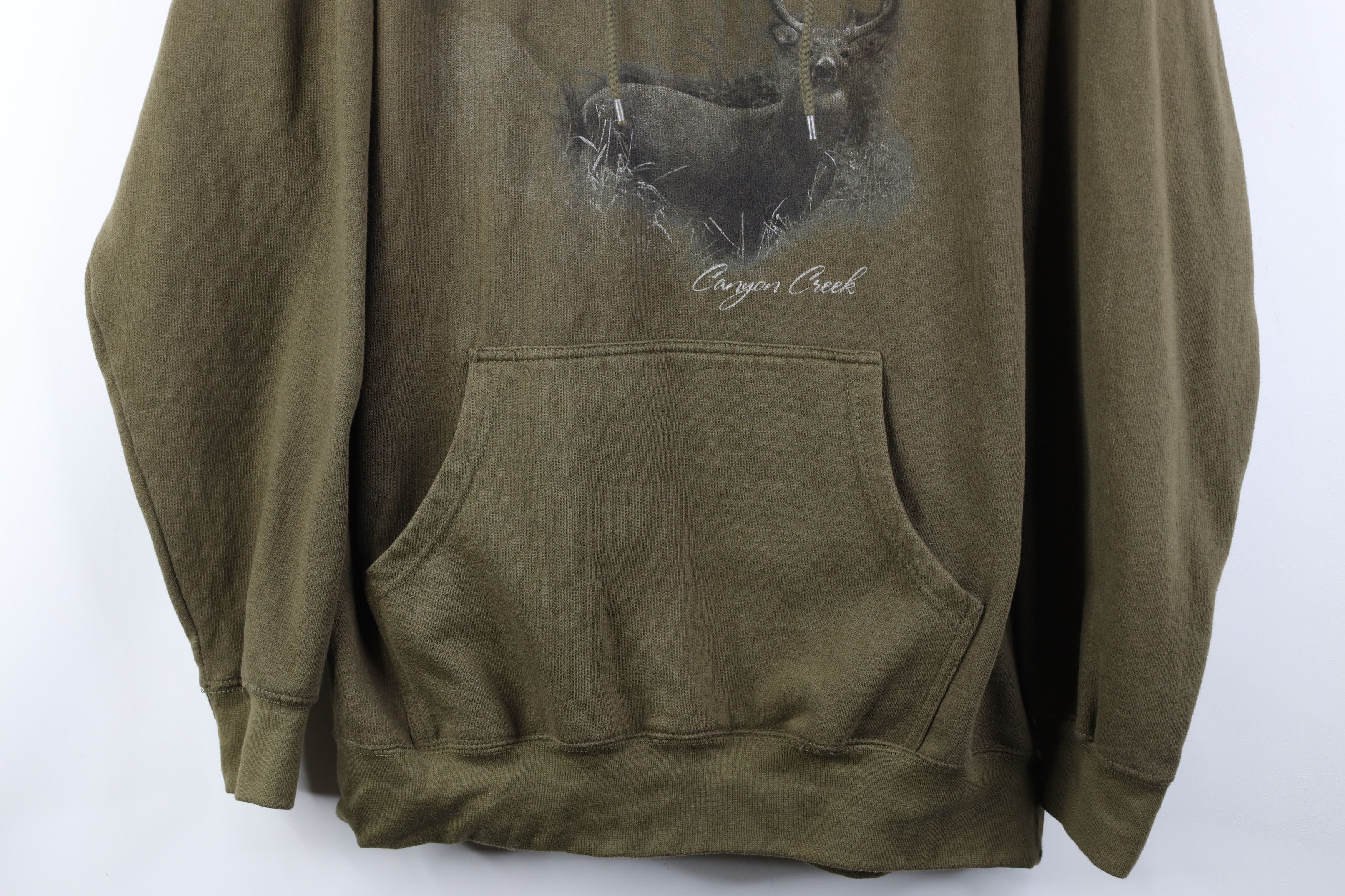 Vintage Vintage Y2K Streetwear Nature Deer Buck Hoodie Sweatshirt Size US XL / EU 56 / 4 - 3 Thumbnail
