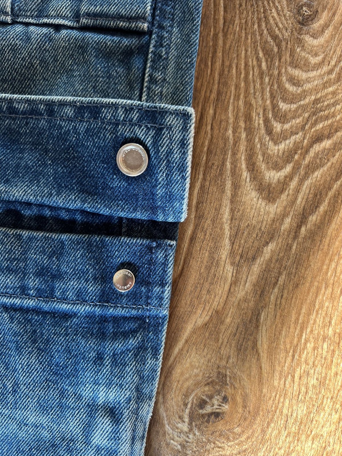 Ambush Design New Ambush Pockets Denim Cargo Pants Mid Blue by AMBUSH® Size US 30 / EU 46 - 6 Thumbnail