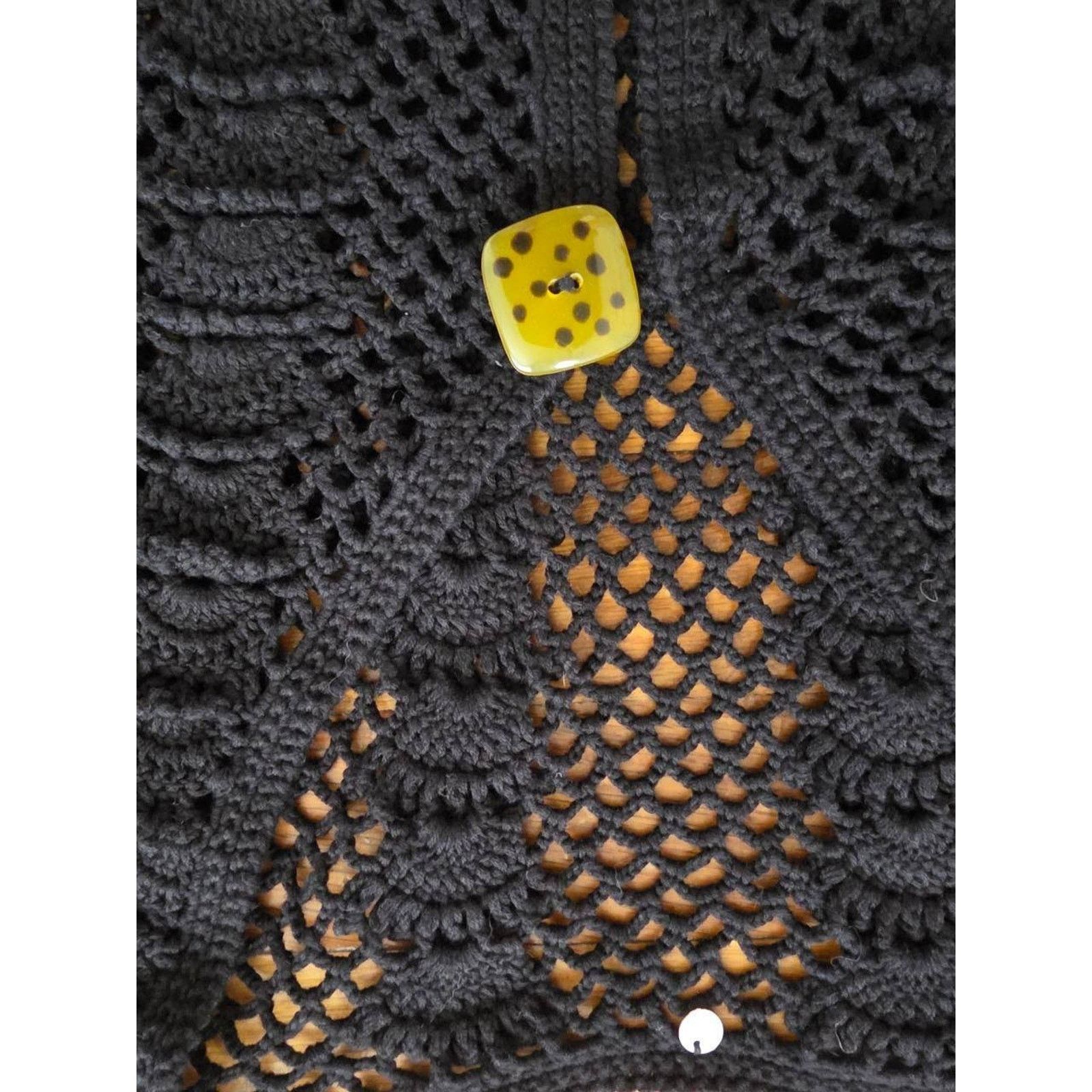 & Other Stories HAIKU Crochet Open Front Cardigan 3/4 Sleeve 100% M A001648 Size M / US 6-8 / IT 42-44 - 4 Thumbnail