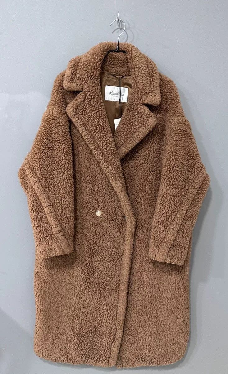 Max Mara maxmara teddy brown double-breasted coat Size US M / EU 48-50 / 2 - 1 Thumbnail