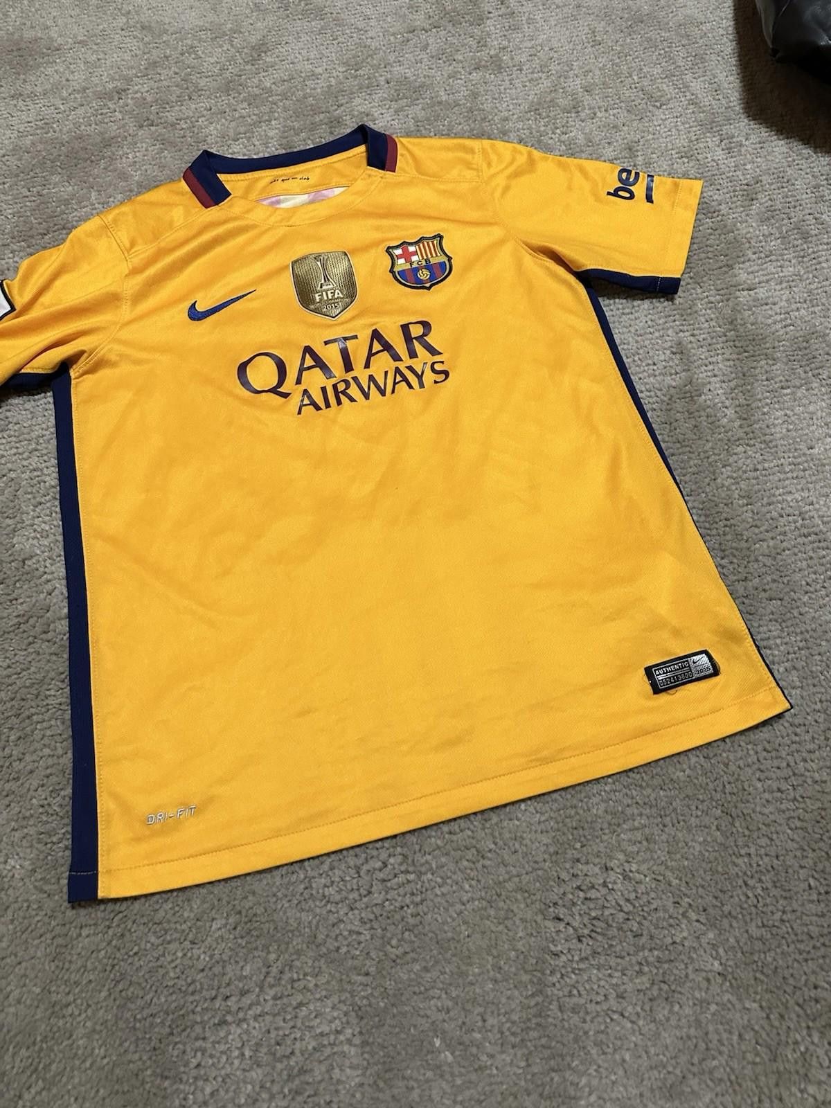 Nike Nike Barcelona 2015/16 Away Football Shirt Soccer Jersey Size US XS / EU 42 / 0 - 2 Thumbnail