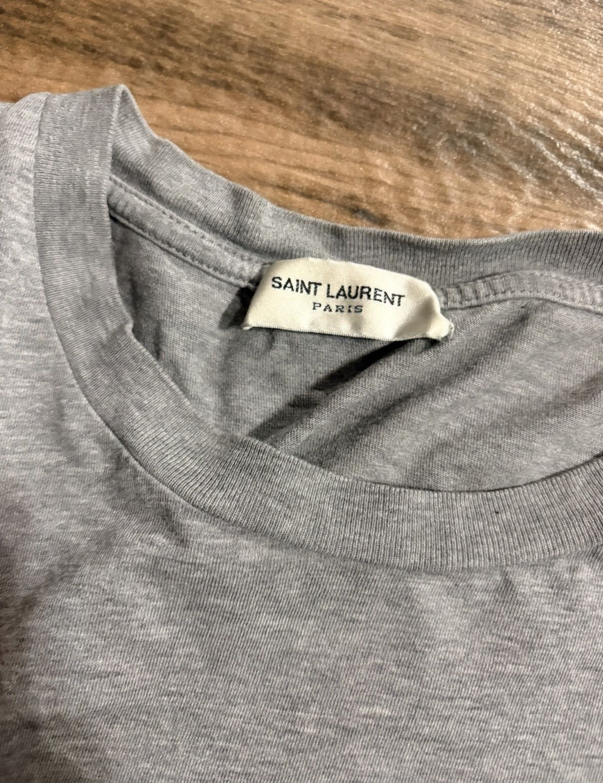 Saint Laurent Paris Saint Laurent “luster” Tee Size US S / EU 44-46 / 1 - 3 Thumbnail