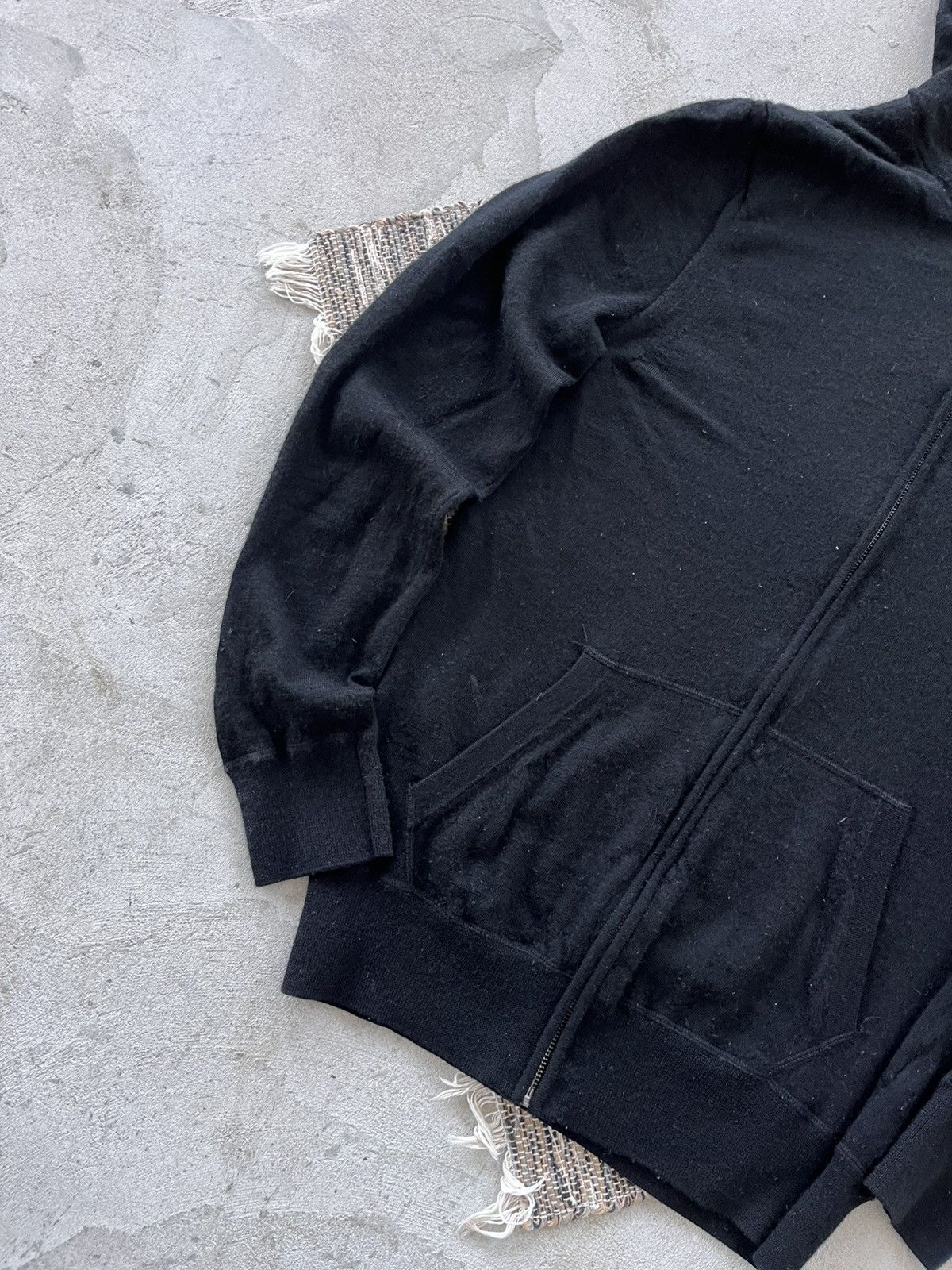 Allsaints Vintage Allsaints Black Merino Wool Zip Hoodie Punk Opium Size US M / EU 48-50 / 2 - 3 Thumbnail