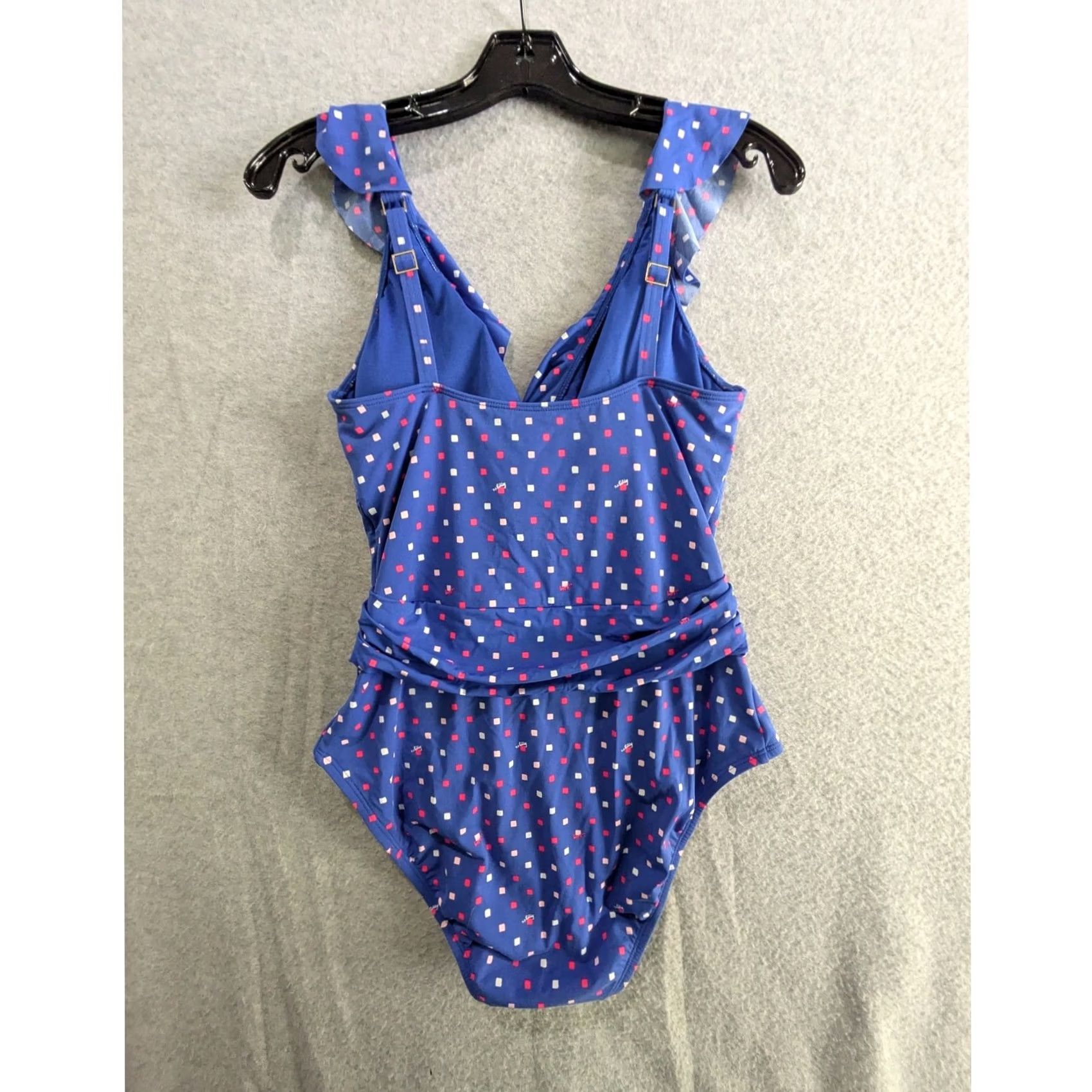 Lilly Pulitzer Lilly Pulitzer Delphie Borealis Blue Lilly Squared One Piece Swimsuit Small Womens polyester? Size ONE SIZE - 6 Thumbnail