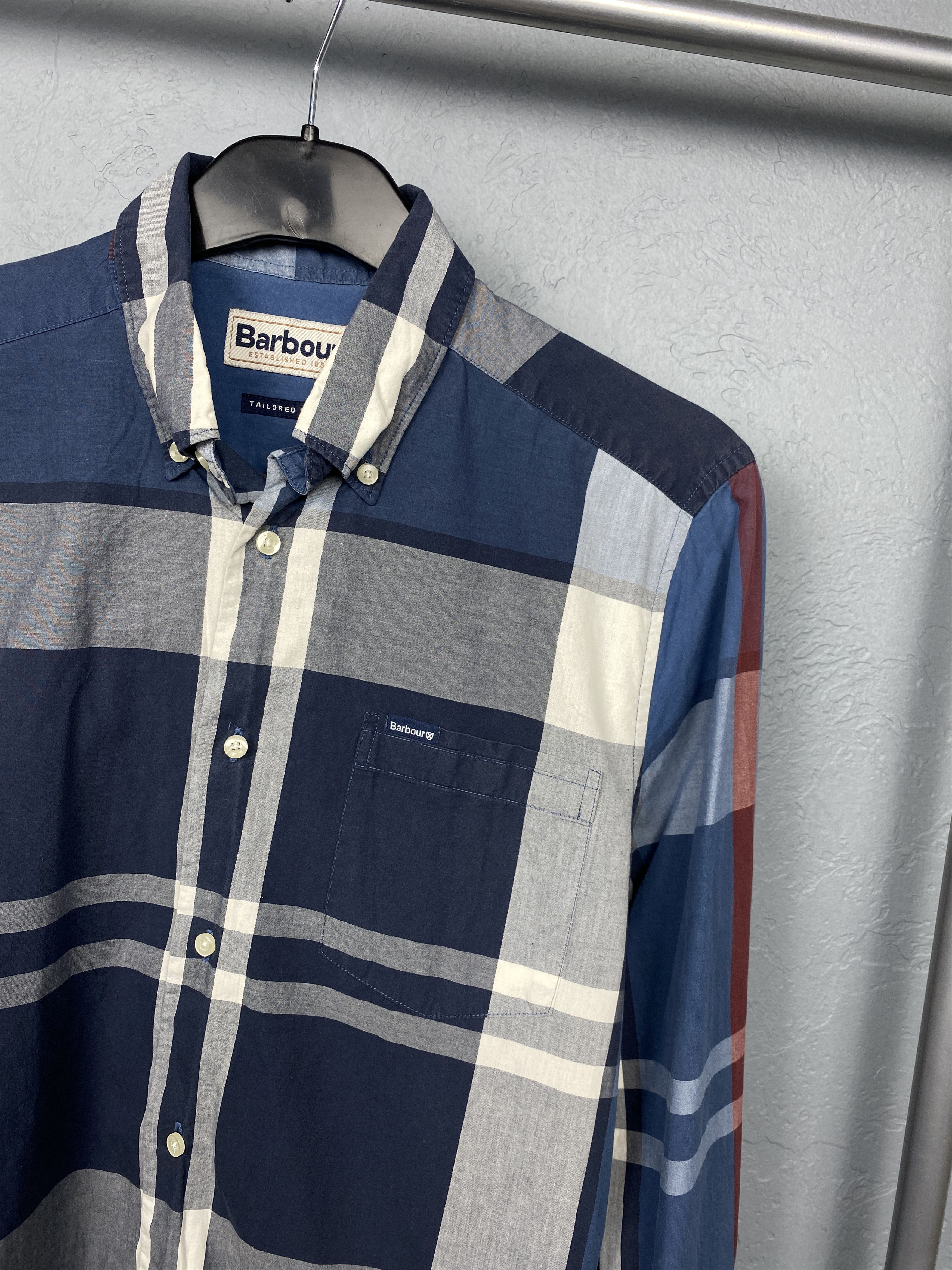 Barbour × Vintage Barbour Tartan Plaid Mens Long Sleeve Shirt Size US S / EU 44-46 / 1 - 2 Thumbnail