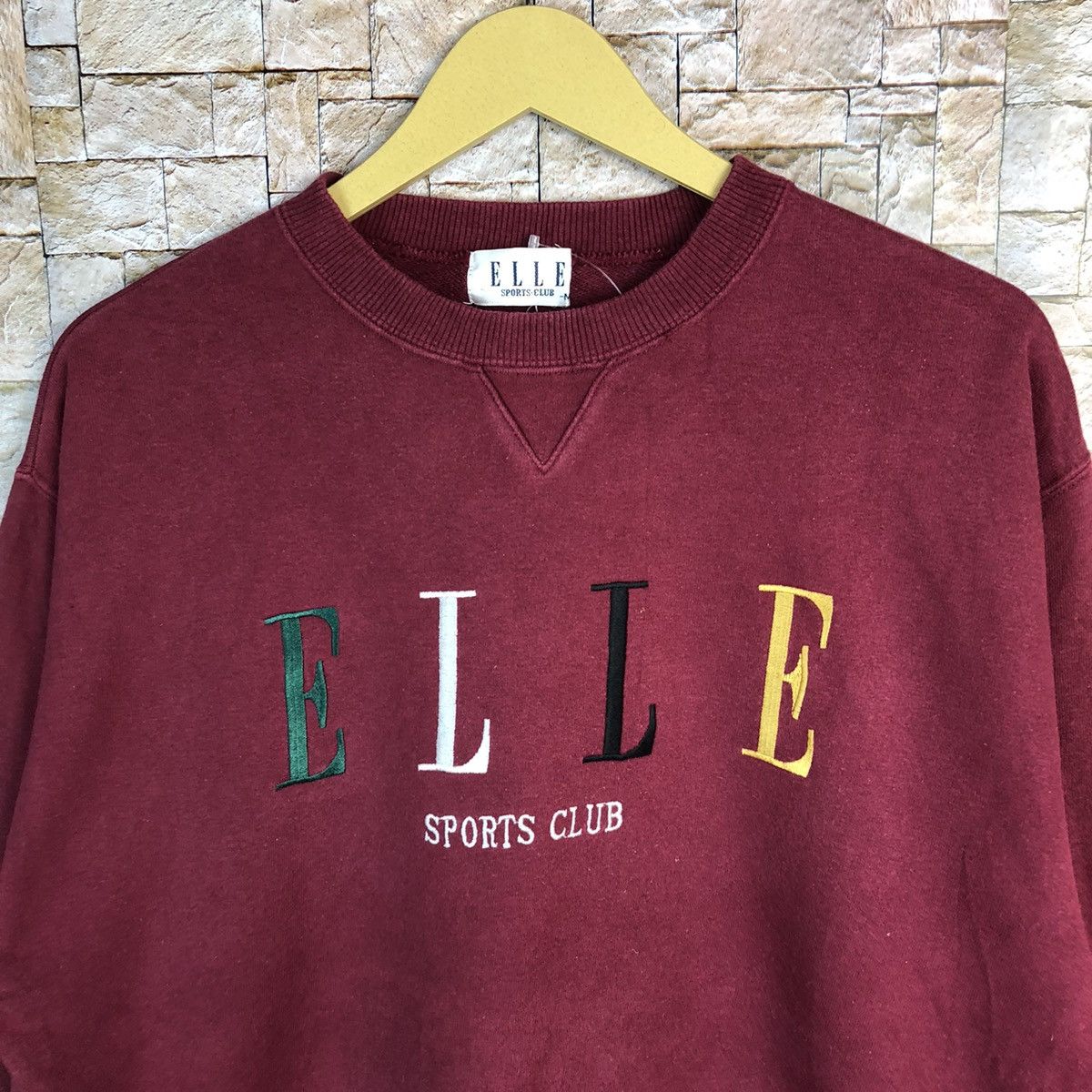 Ellesse Elle Sport Club Maroon Sweatshirt #A399 Size US M / EU 48-50 / 2 - 5 Thumbnail