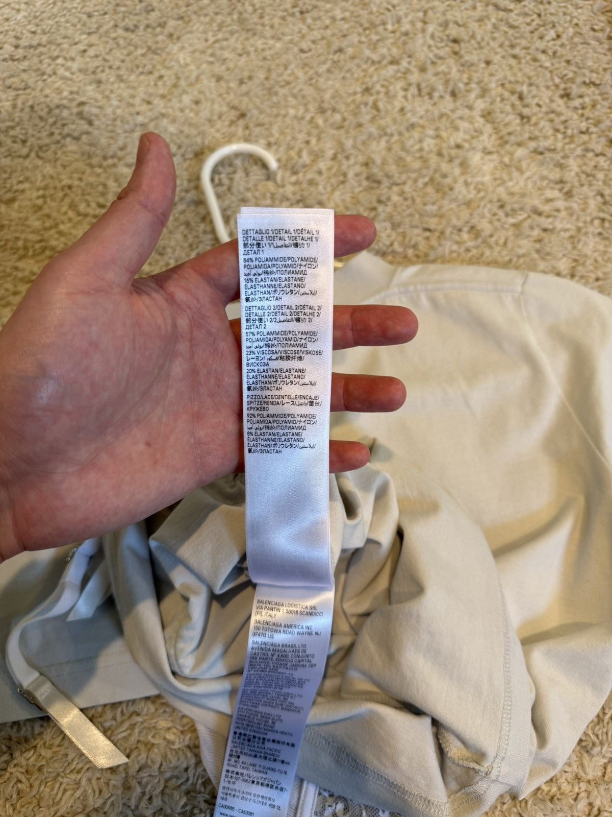 Balenciaga Balenciaga $1190 Off White Stretchy Lingerie T-Shirt Size M / US 6-8 / IT 42-44 - 15 Thumbnail