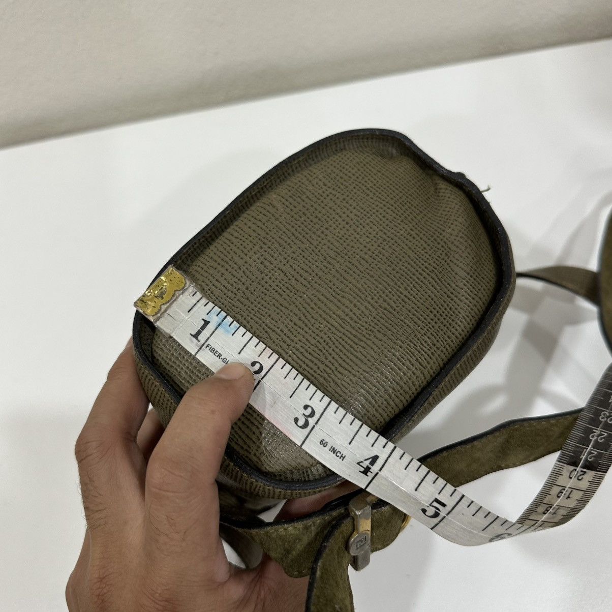 Fendi ‼️LD‼️FENDI ROMA OLIVE GREEN SUEDE FLAP MINI CROSSBODY BAG Size ONE SIZE - 11 Thumbnail